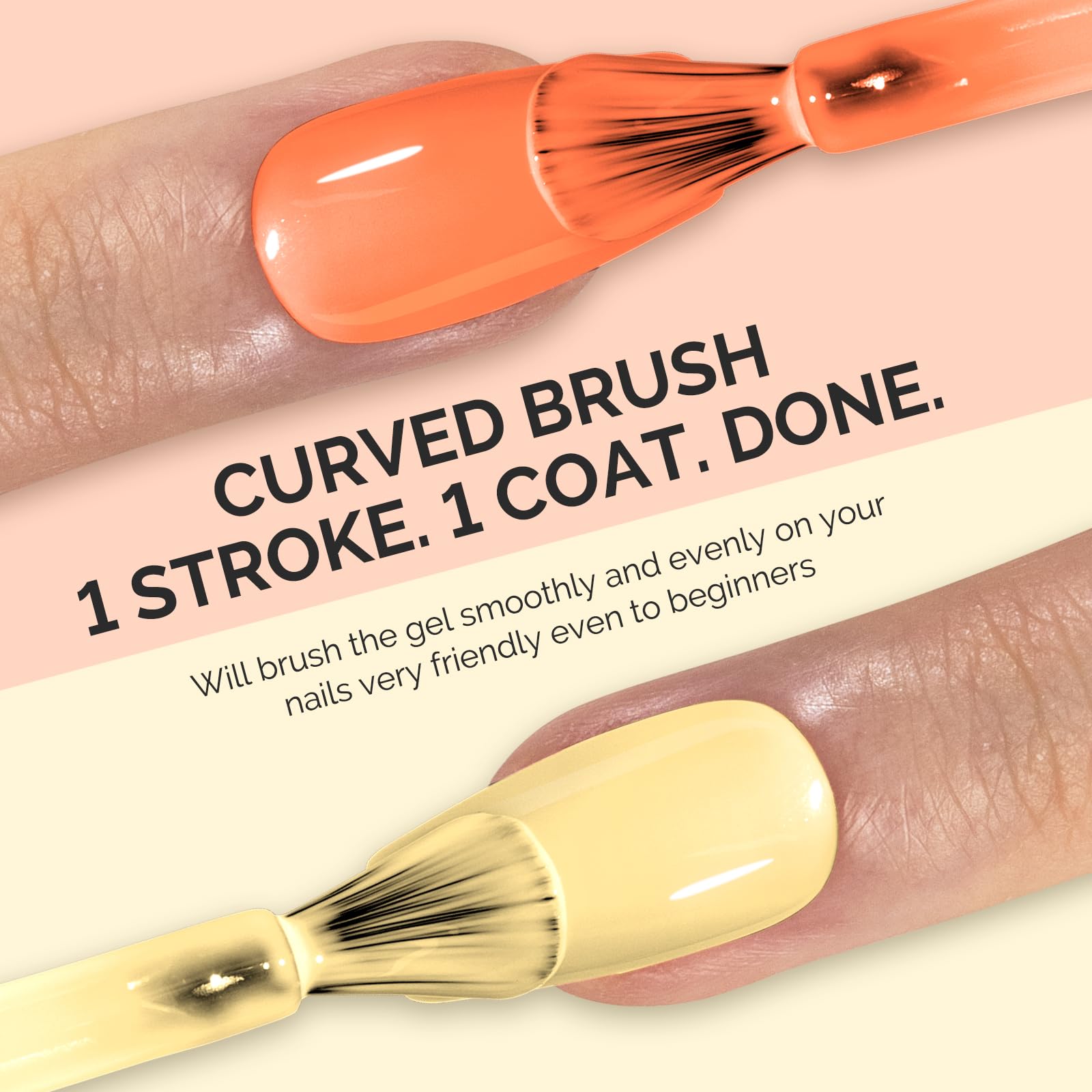 Melodysusie Thick Gel Nail Polish Set- 2 Pcs 15Ml Creamy Orange & Yellow Gel Polish Set Soak Off Uv Led Christmas Gift For Women