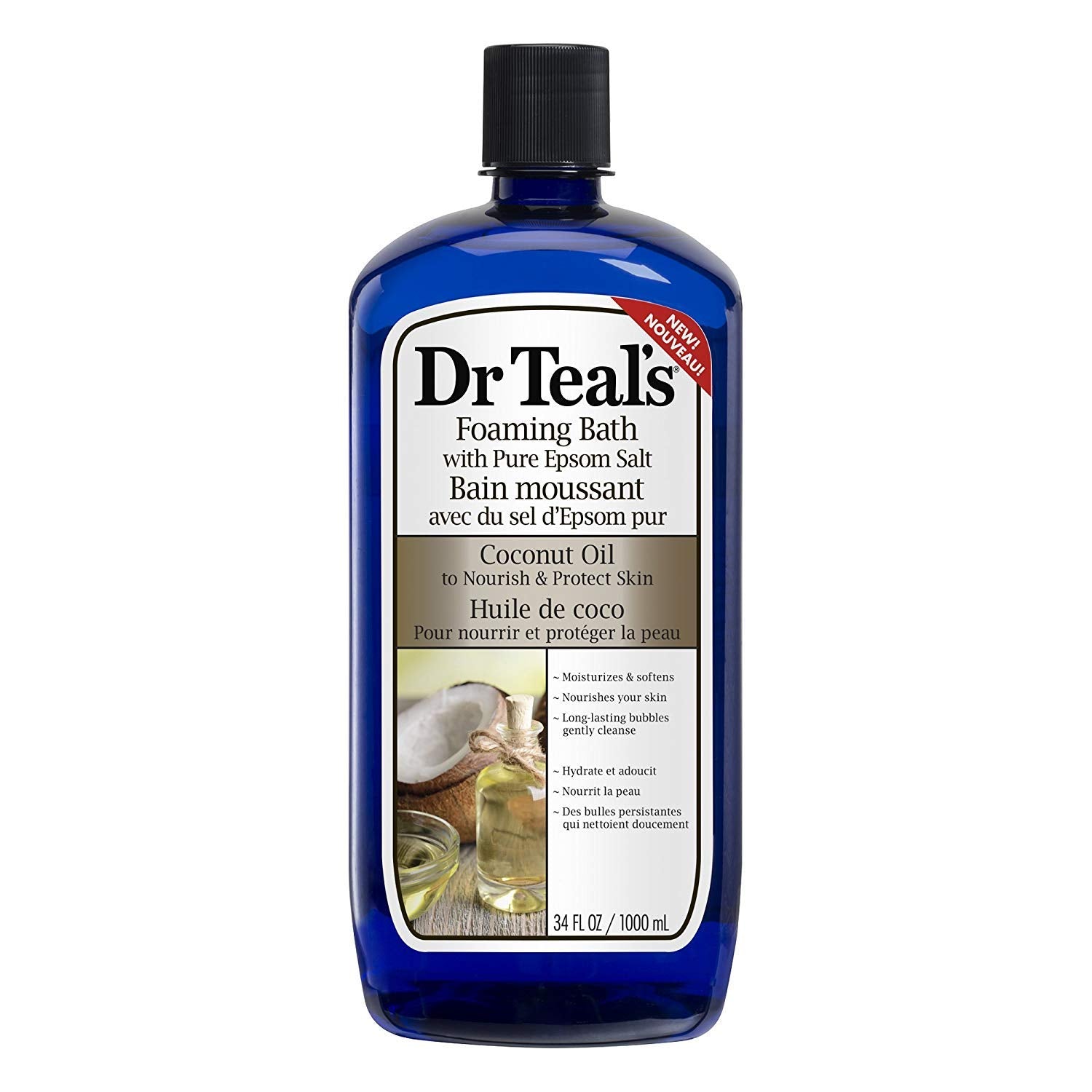 Dr Teal'S Coconut Oil Foaming Bath, 34 Fl Oz Dr. Teals (Pack Of 3)