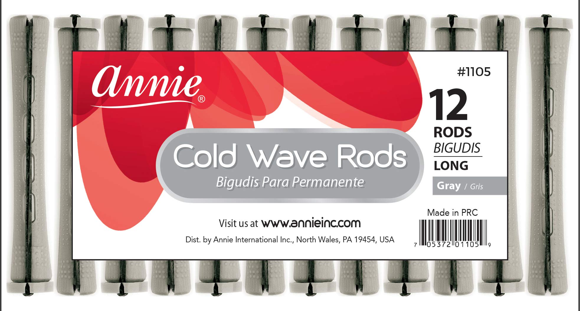 3 Packs of Annie Cold Wave Rods (Long) #1105 12Pcs/Pack