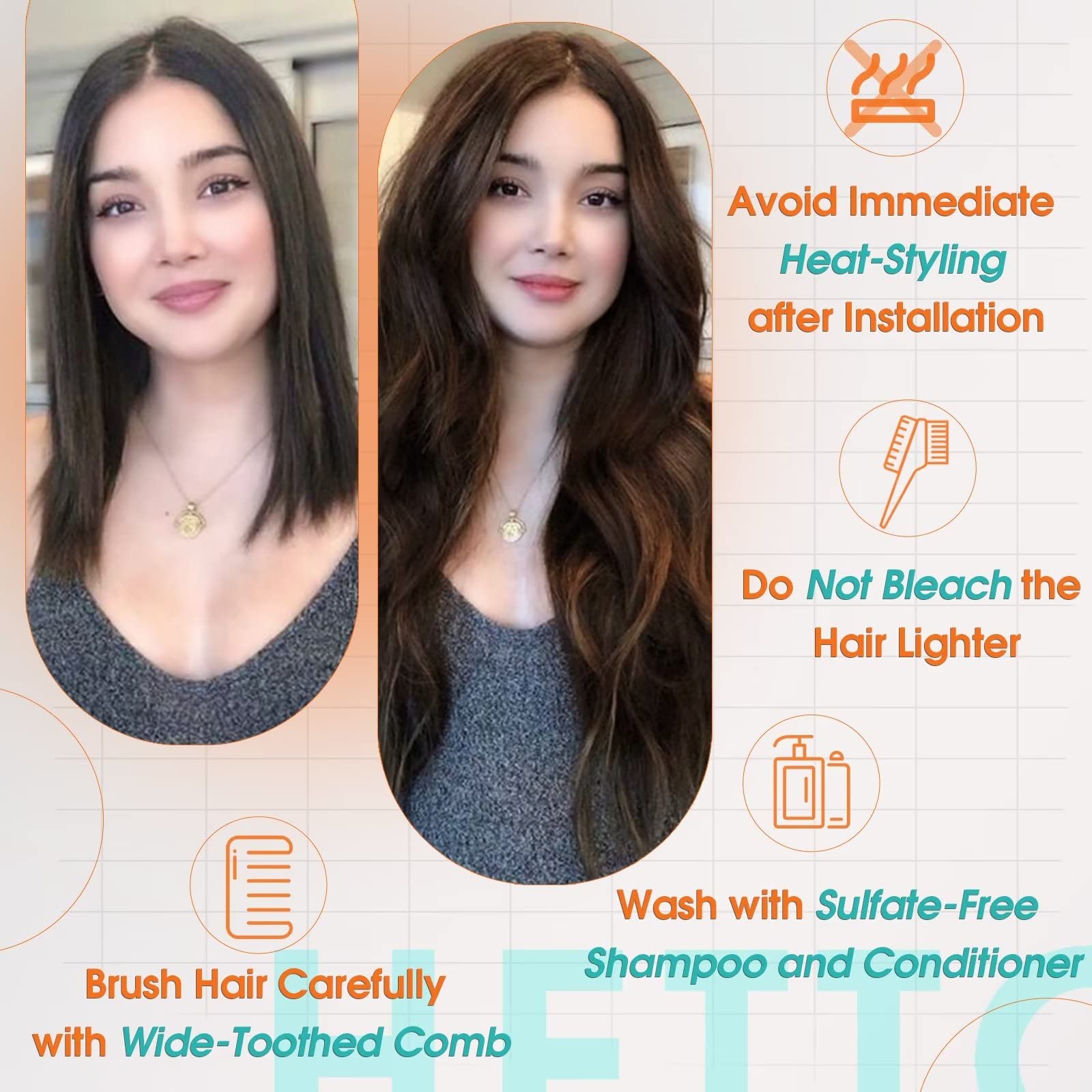 Hetto Brown Sew in Weft Hair Extensions Human Hair 12 Inch 70g #2 Brown Human Hair Weft Extensions Brazilian Hand Tied Human Hai