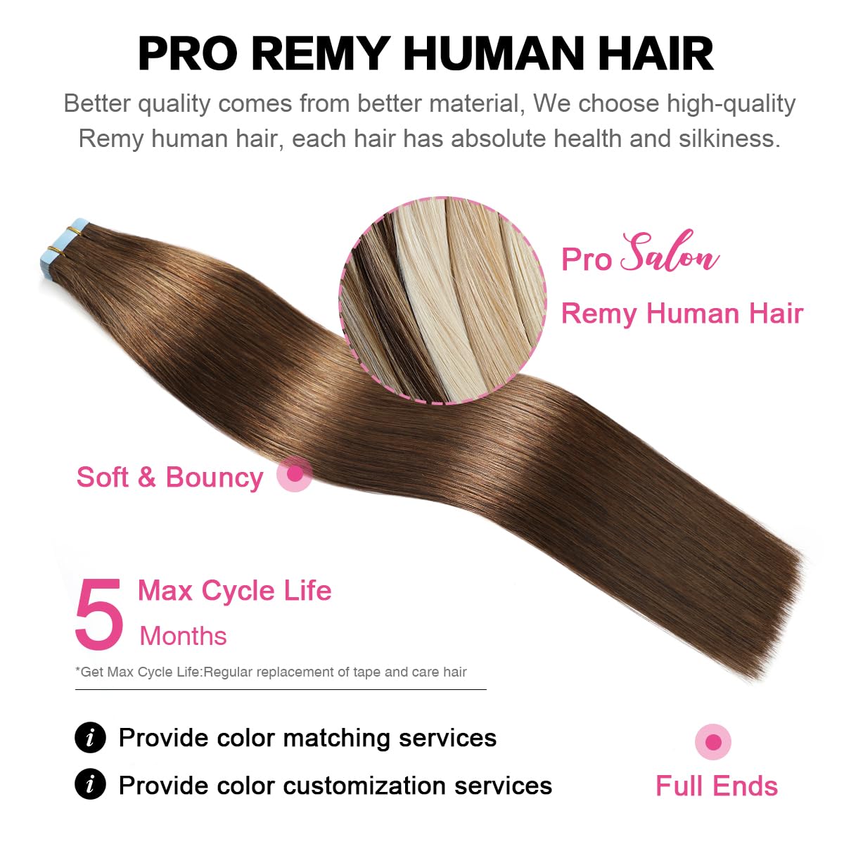 Suyya Tape In Hair Extensions Human Hair Chocolate Brown 100% Real Human Hair 20Pcs 40G/Pack Straight Seamless Skin Weft Remy Ta
