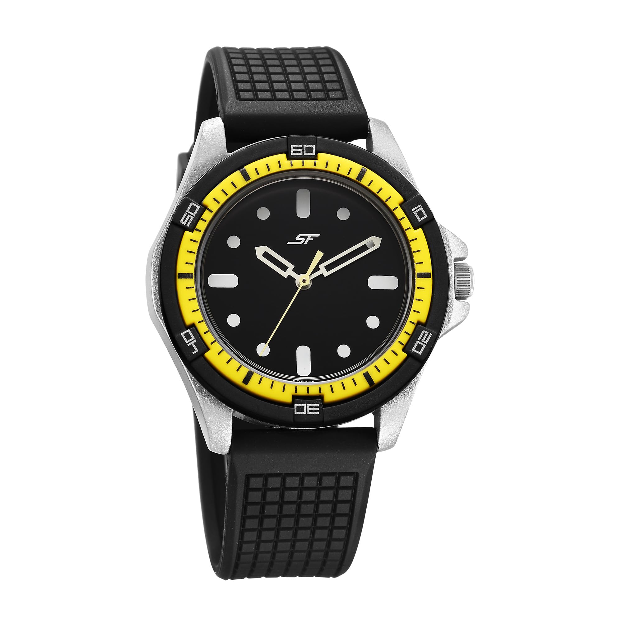 Sf Sporty Black Dial Polyurethane Strap Watch For Men7930Pp22W/Nt7930Pp22W