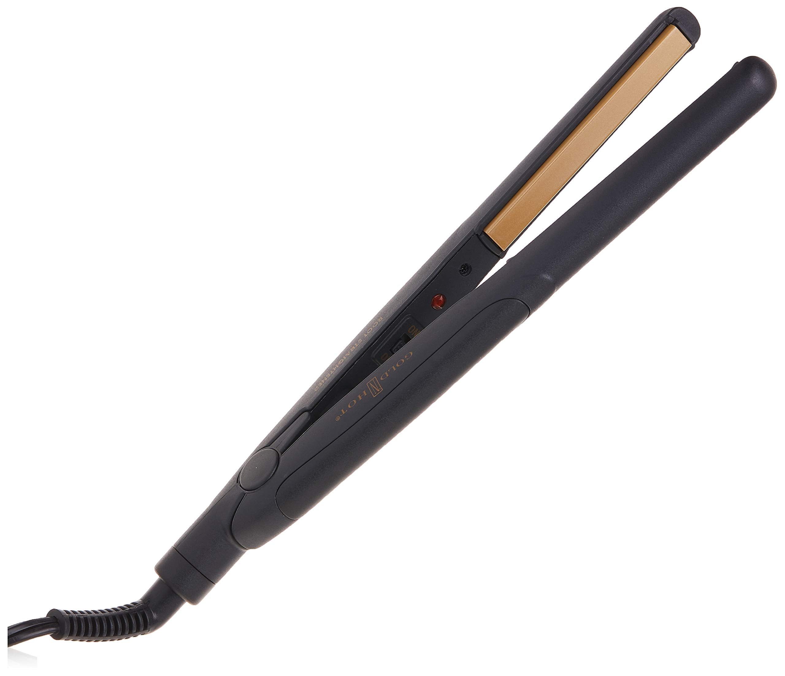 Gold N Hot Gh2137 Ceramics Professional Ceramic Straightening Iron 3/8 Inch With Curved Plates
