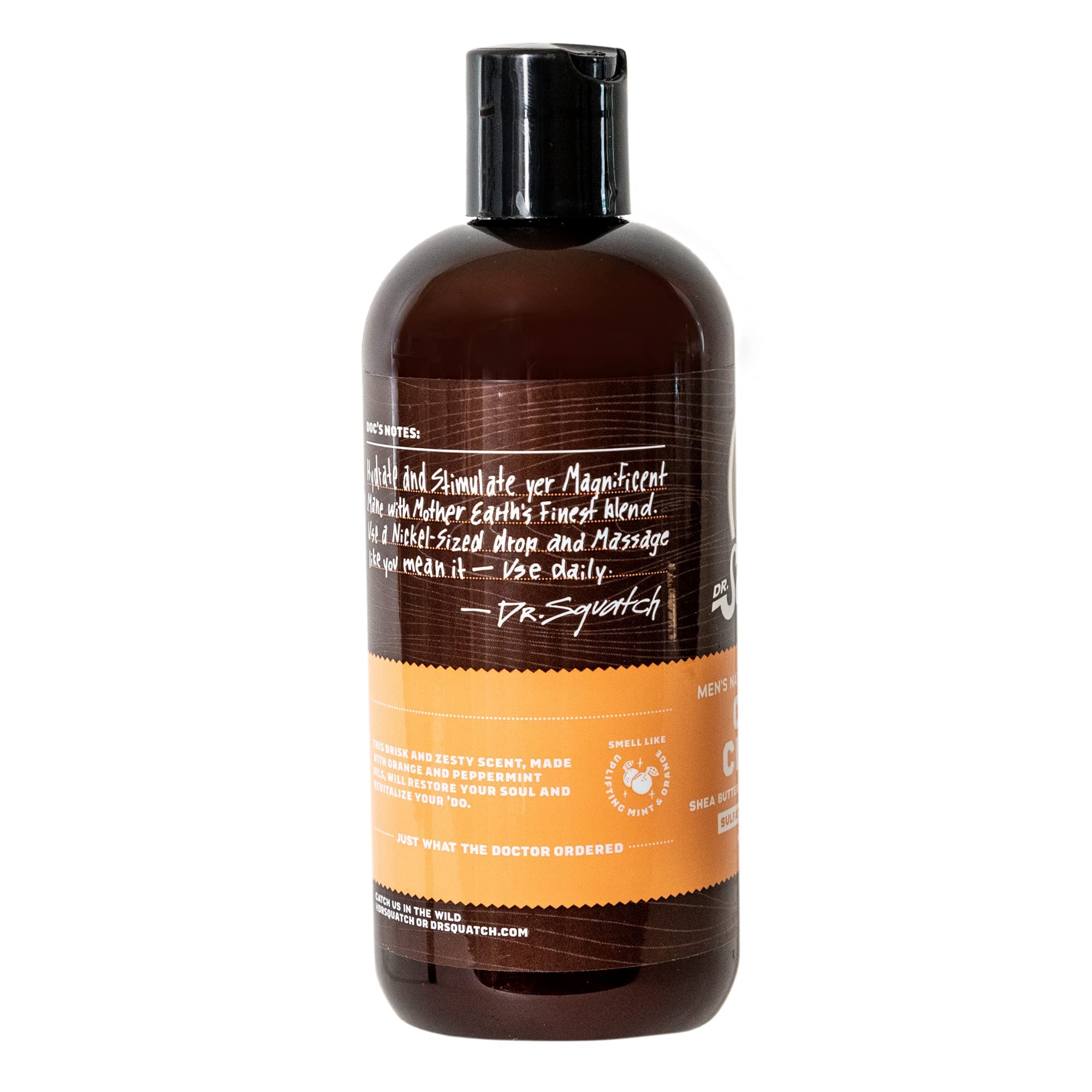 Dr. Squatch Cool Citrus Conditioner for Men - Daily Hair Conditioner - Stimulates, Hydrates, Soothes Scalp - Naturally Sourced w