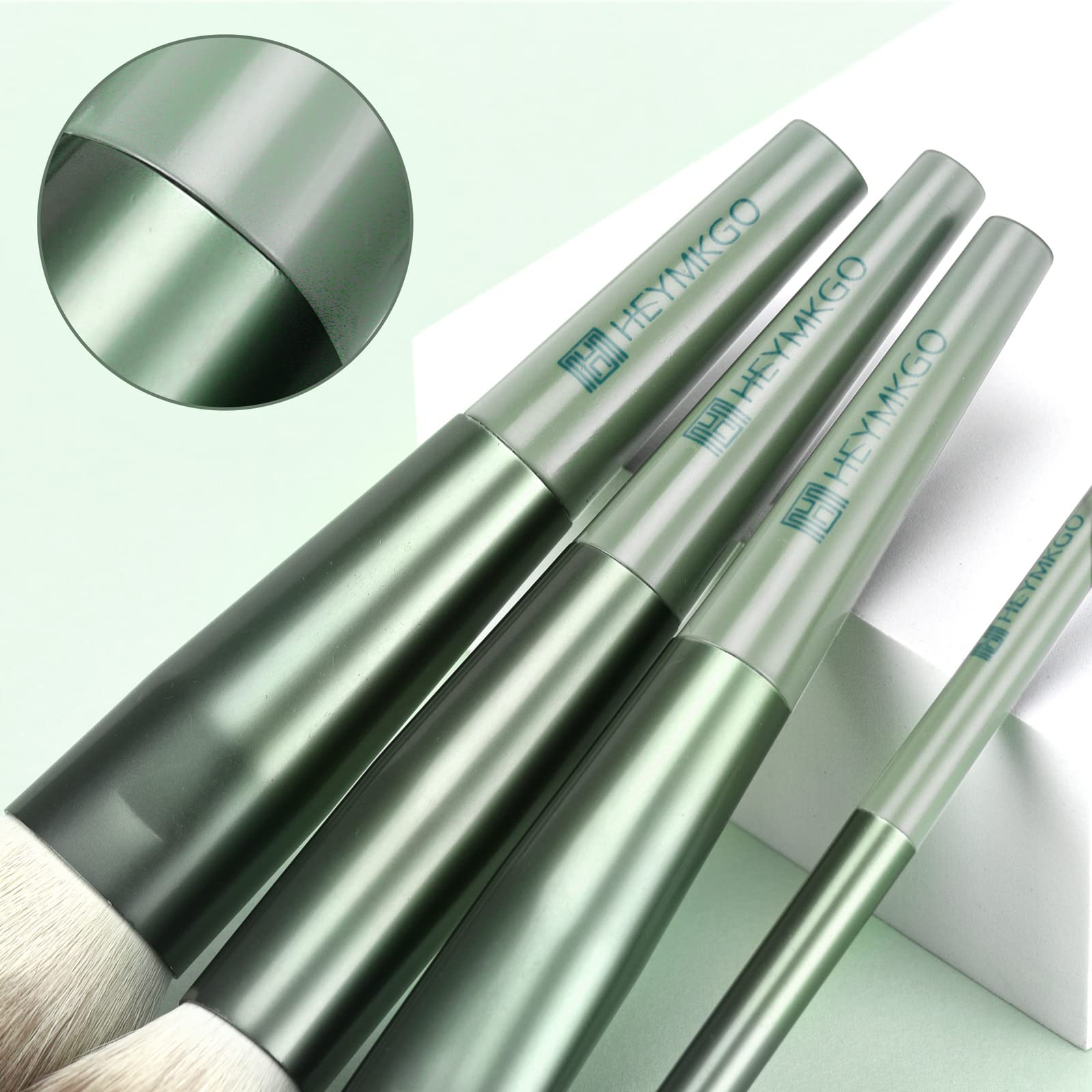 Makeup Brushes Set, Heymkgo 11Pcs Makeup Brush Set Premium Synthetic Bristles Conical Handle Kabuki Foundation Face Eyeshadow Br