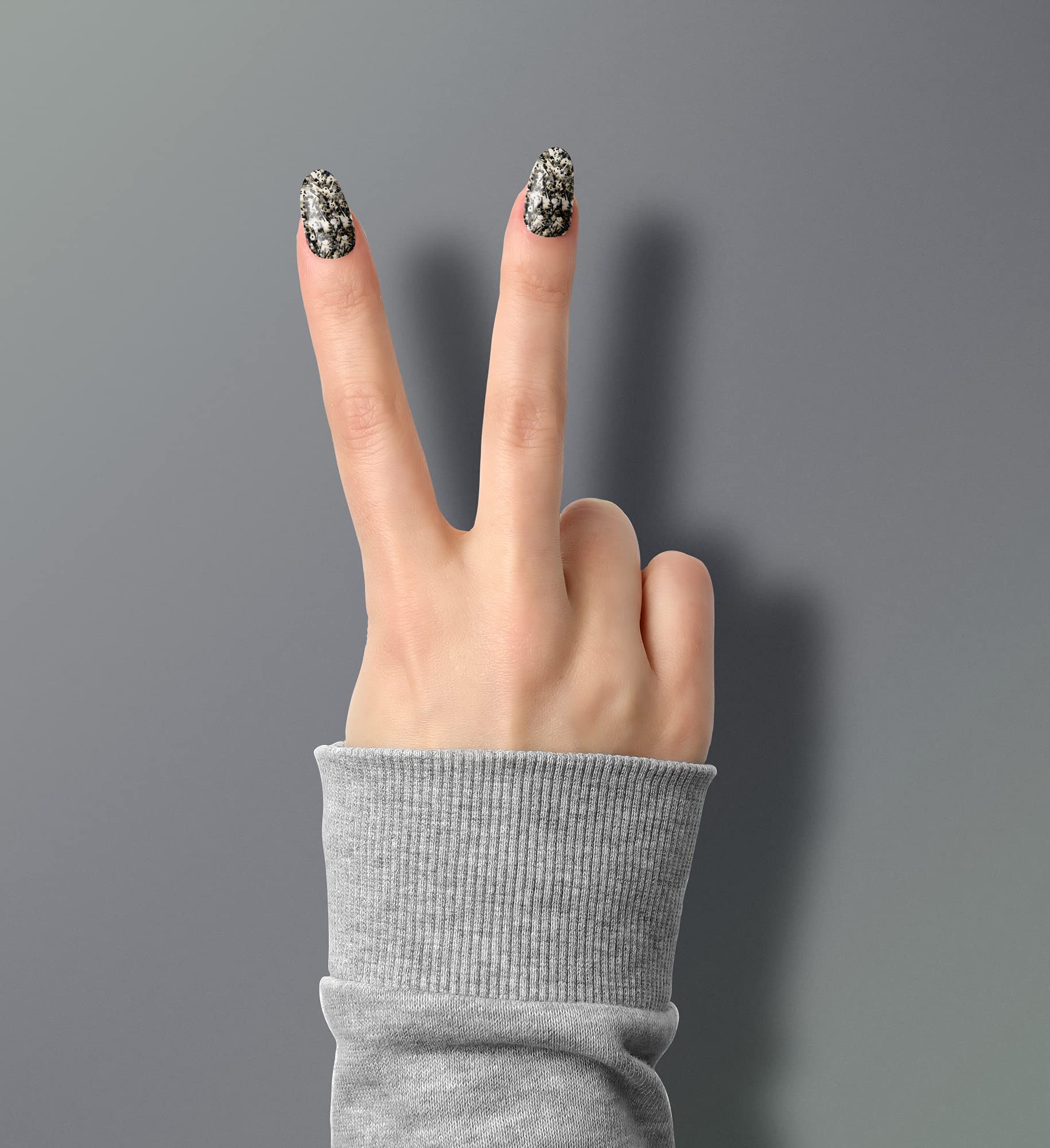 Lechat - Perfect Match Gel Polish - Black Tie Affair - Silver Hexes And Black Glitter On Clear Polish - (0.5 Ounce) - Easy Appli