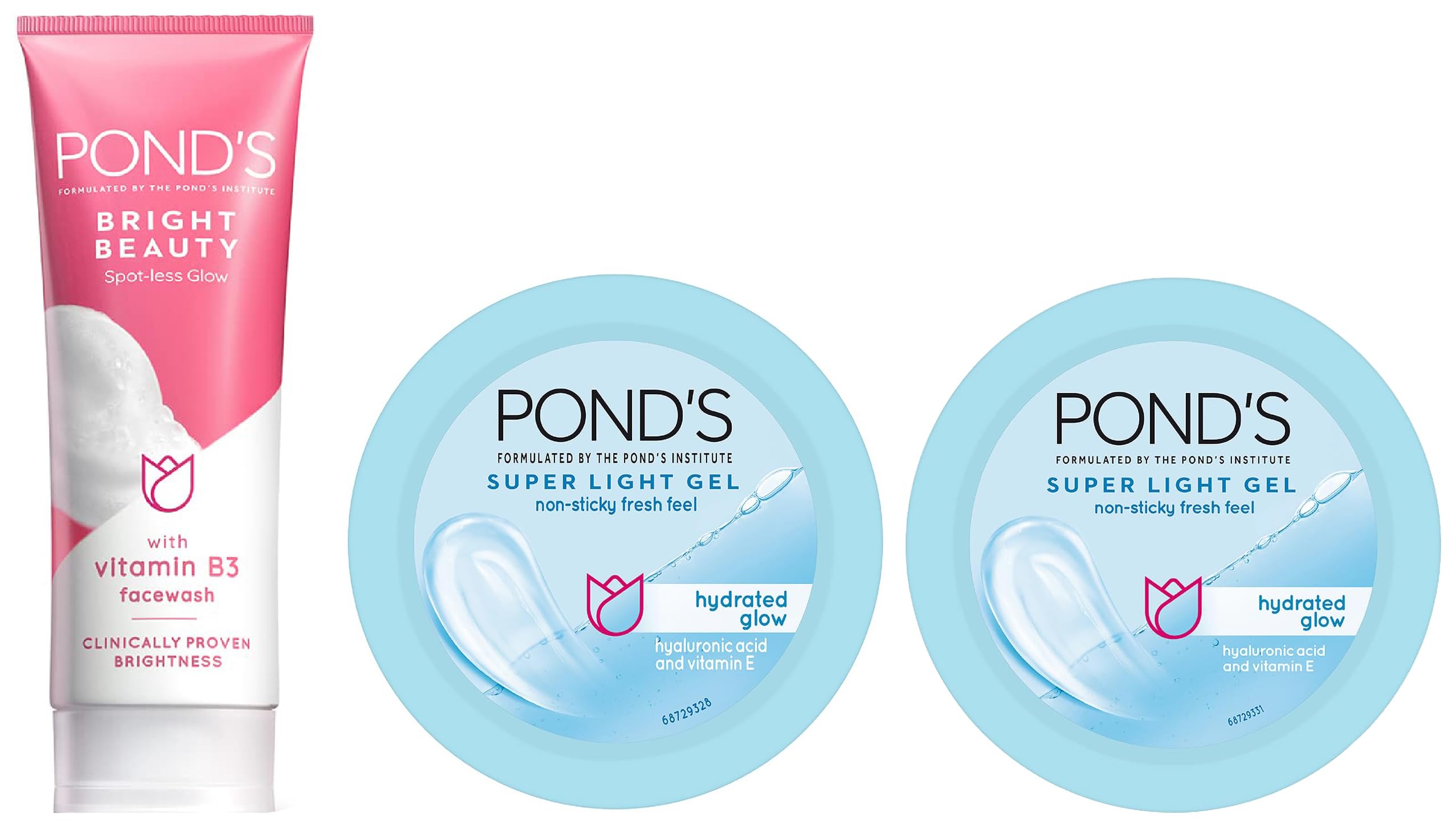 PondS Super Light Gel Oil Free Face Moisturizer 100G & PondS Super Light Gel Oil Free Face Moisturizer 49G, With Hyaluronic Ac