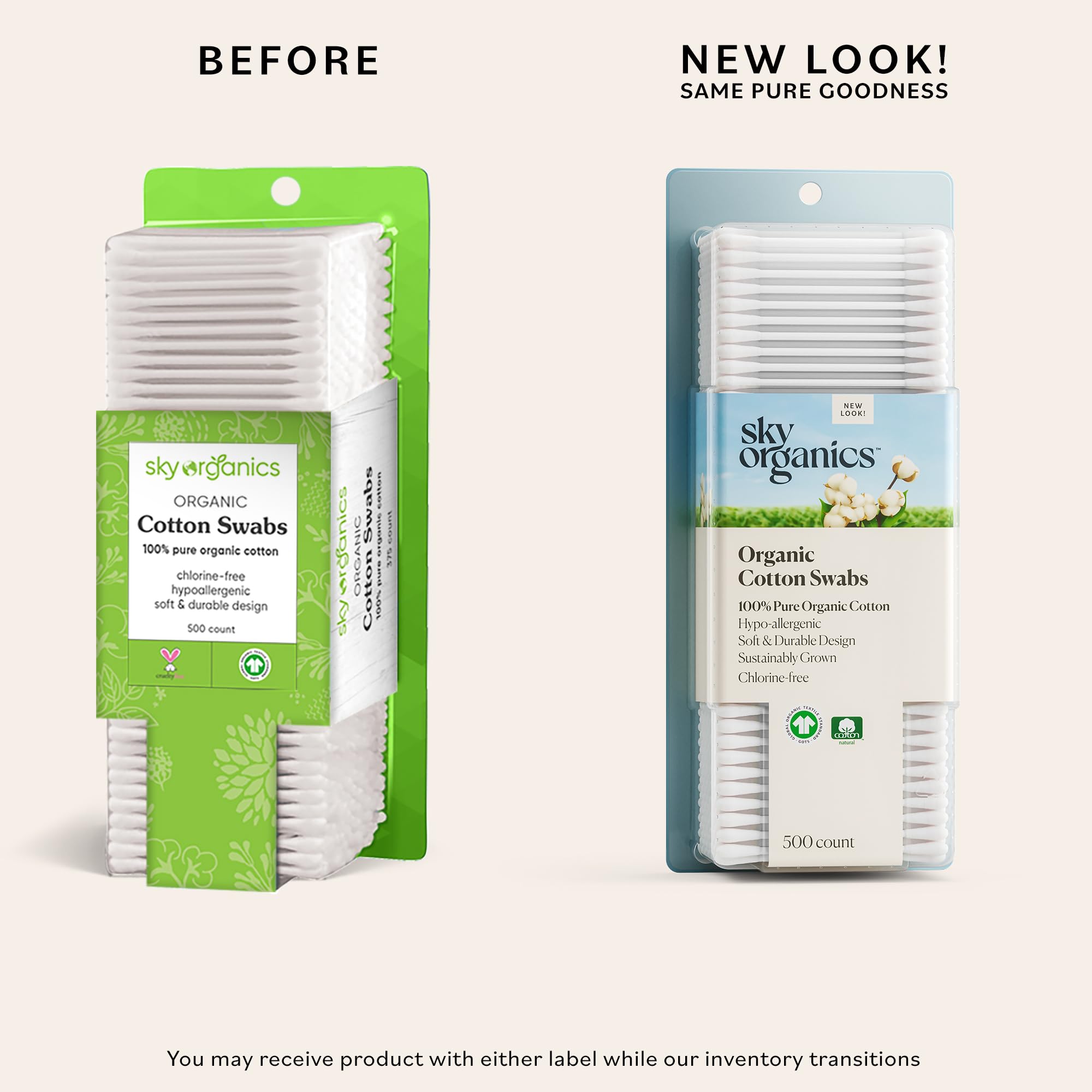 Sky Organics - Organic Cotton Swabs, 1000 Ct. - Ultra Soft Tips - Strong & Durable - Hypoallergenic - Chlorine Free - Sustainabl