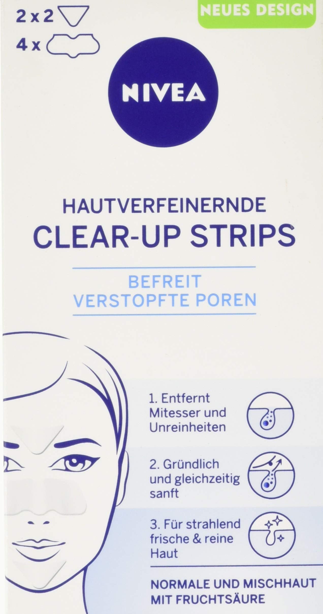 Nivea, Nivea Visage Hautverfeinerndes Clear Up Strips, 6 Count