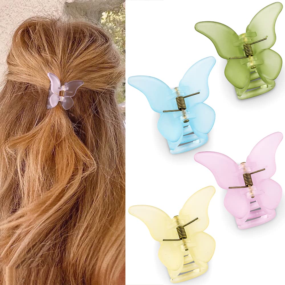 Canitor Small Butterfly Hair Clips Claw Clips 1.9'' Mini Clips for Girls (Style-04)