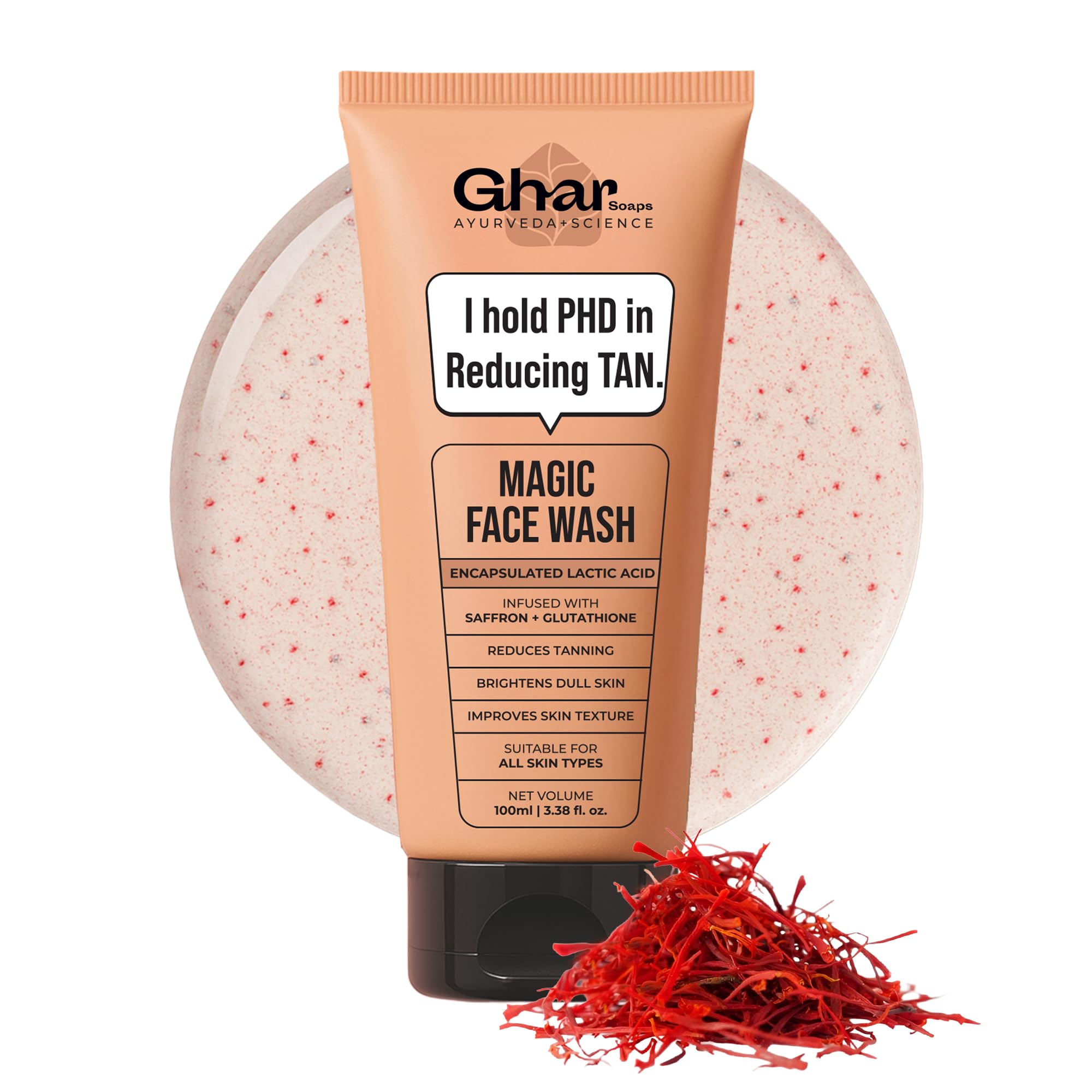 Magic Face Wash Duo | Tan Removal & Skin Brightening | With Saffron, Glutathione & Lactic Acid | Restores Natural Glow | For Men