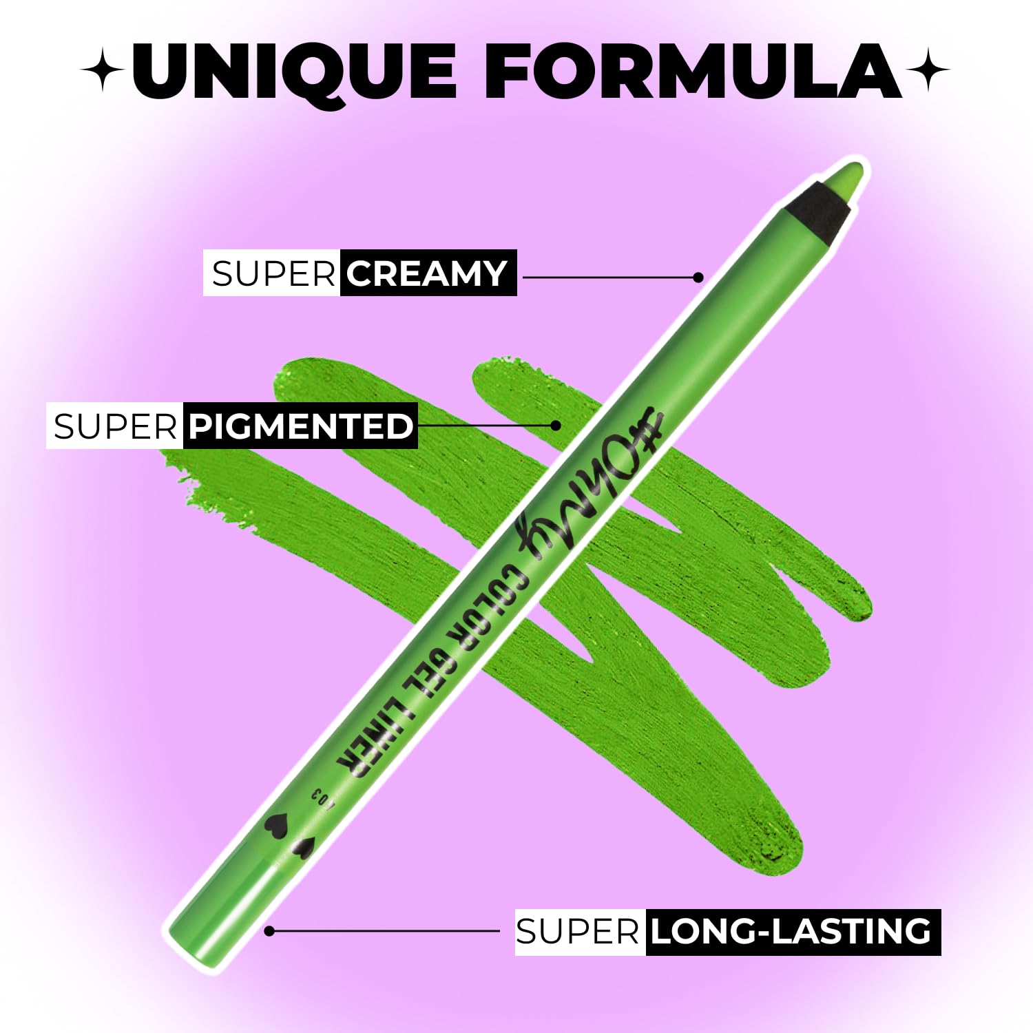 Lamel Ohmy Color Gel Eyeliner Pencil - Long Lasting, Waterproof Eyeliner - Vibrant Colored Eyeliner, Highly-Pigmented - Green Ey