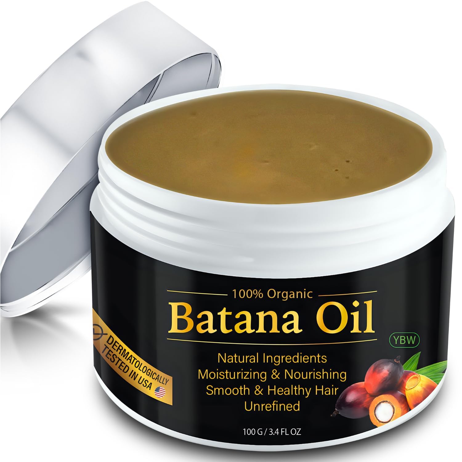 100% Natural Raw Batana Oil for Hair Growth, Dr. Sebi Hair Oil from Honduras, Prevent Hair Loss, Eliminates Split Ends for Men &
