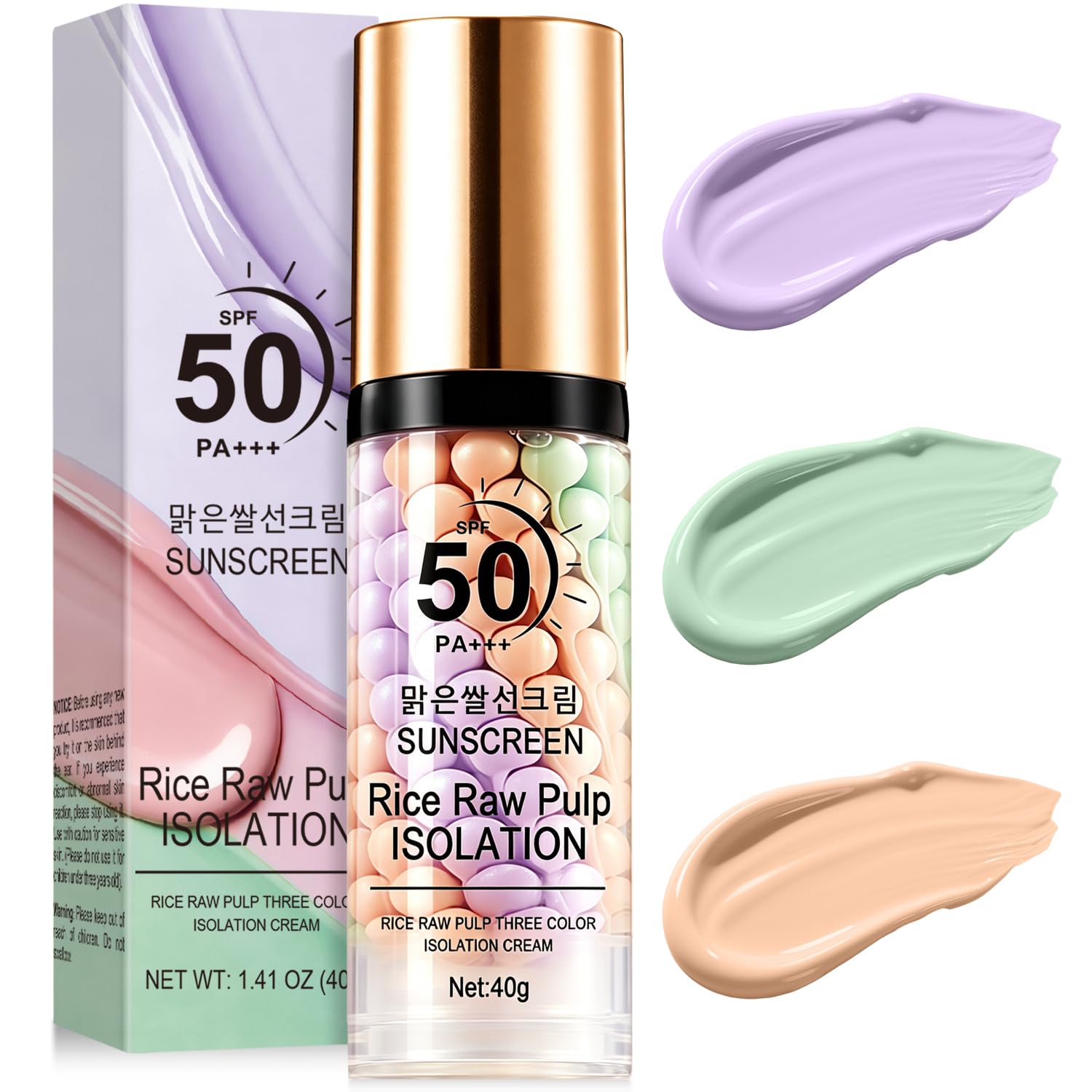 3 In 1 Primer for Face Before Makeup, SPF 50 PA+++, Sunscreen Isolation Cream, One Step Color Corrector Primer, Blurs Facial Ser