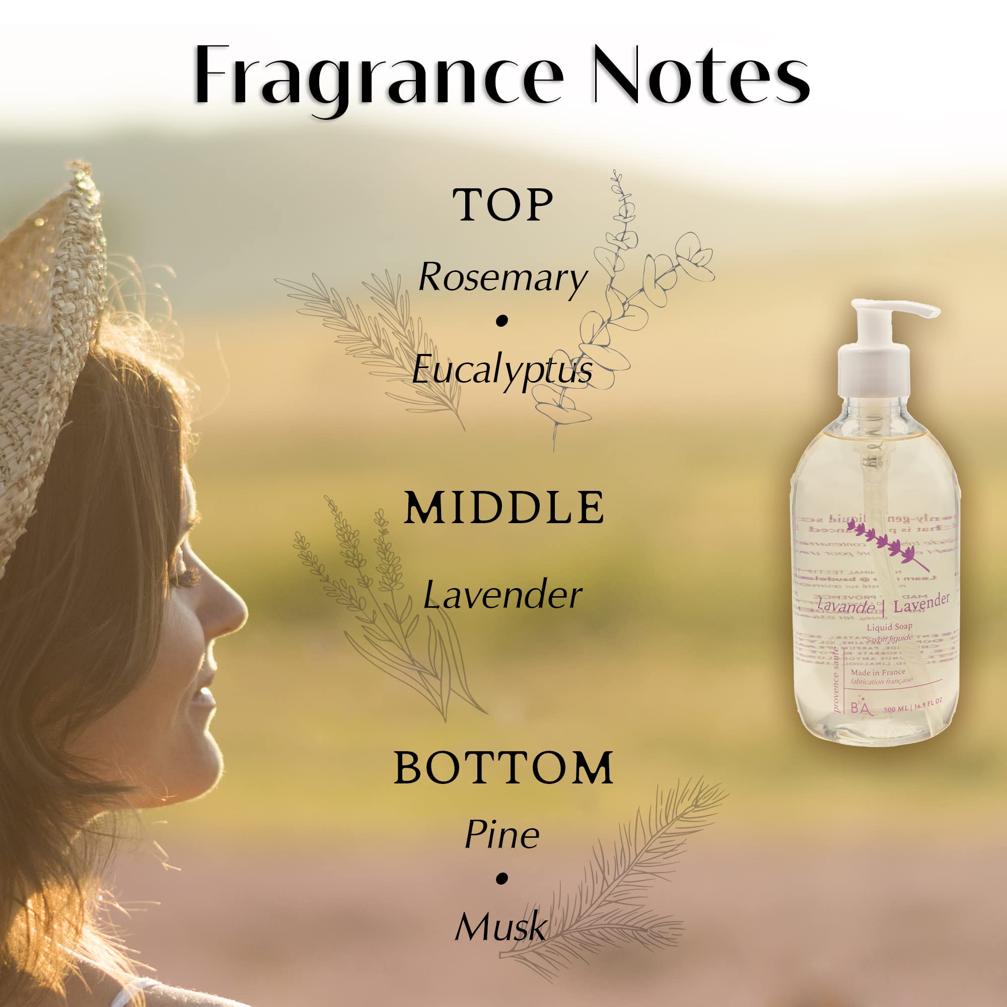 Provence Sante Ps, Natural Liquid Soap - Opulent Liquid Hand Soap For Kitchen And Bath, Moisturizing With Sweet Almond Oil, Calm