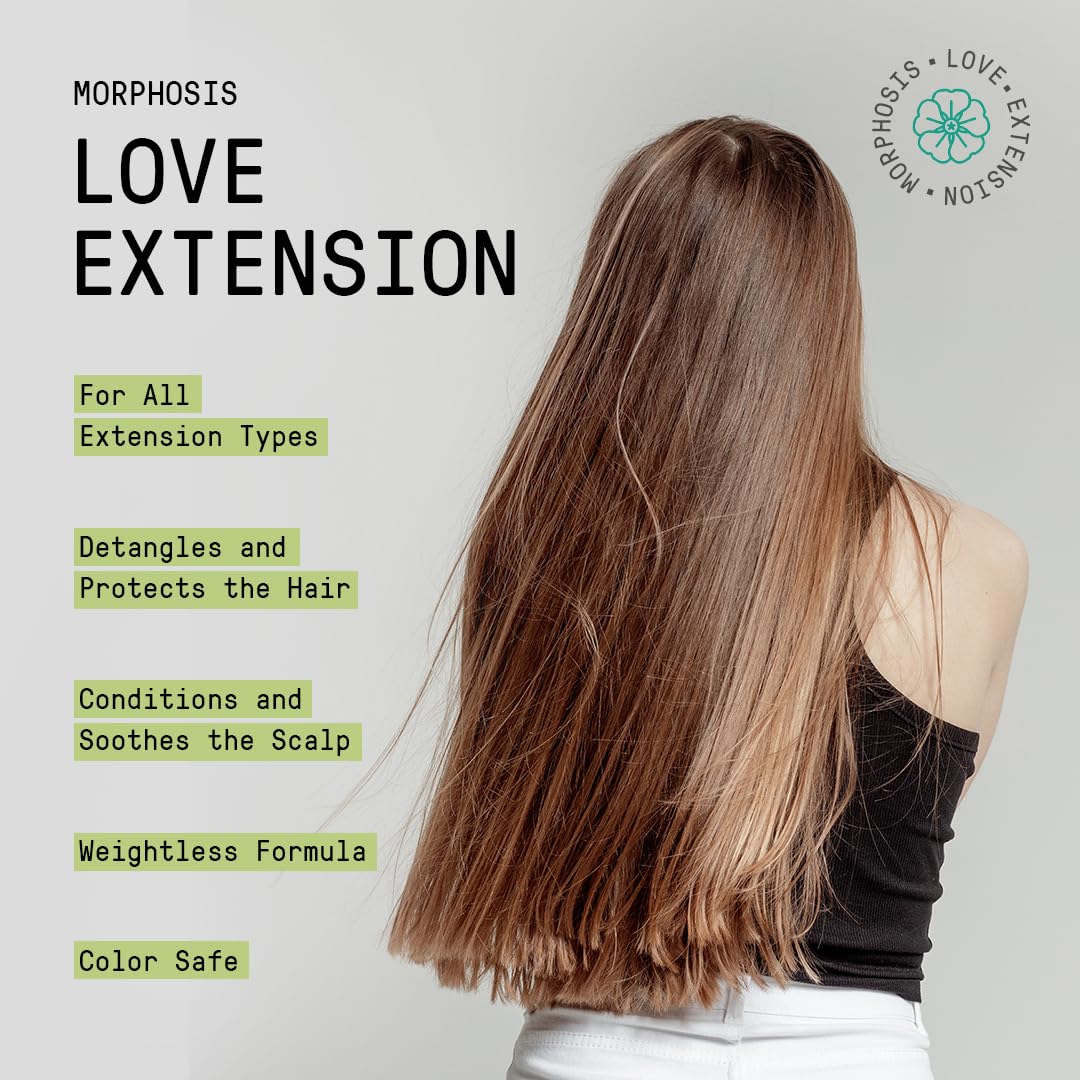 FRAMESI Morphosis Love Extension Conditioner 8.4 fl oz, Conditioner for Hair Extensions and Wigs, Natural Ingredients, Gently Cl