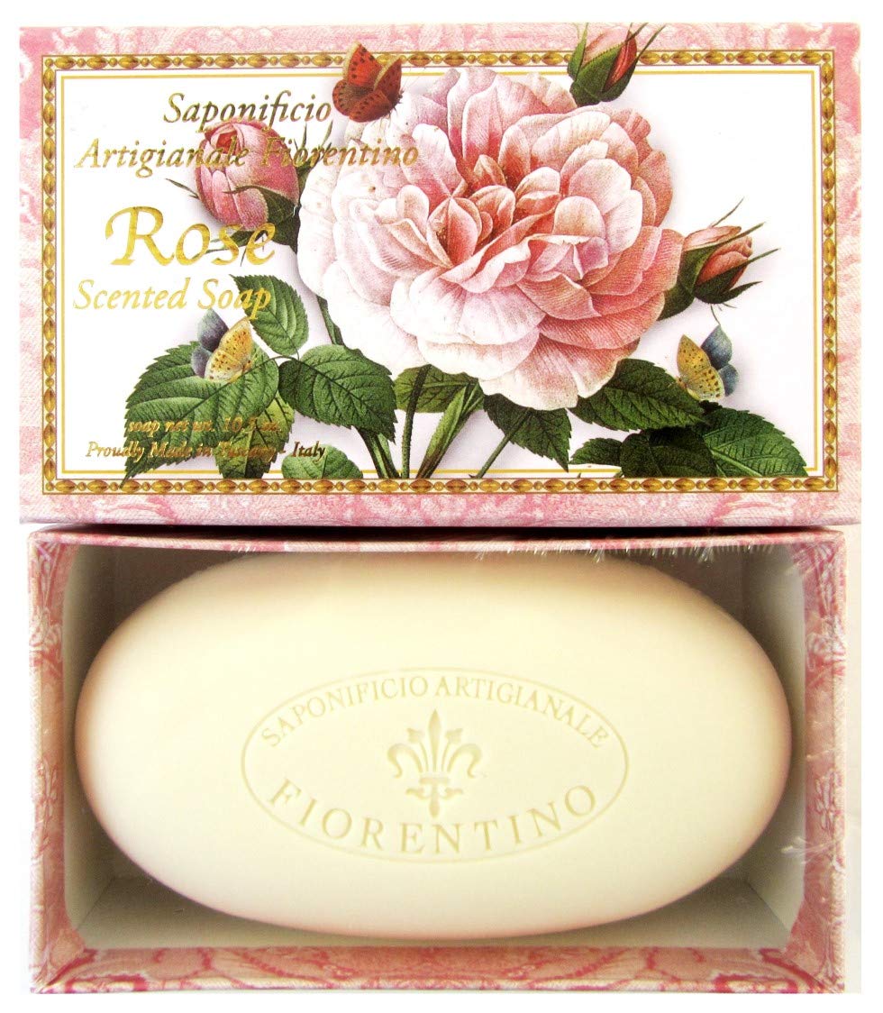 Saponificio Artigianale Fiorentino Rose Scented Italian Soap 10.5 Ounces