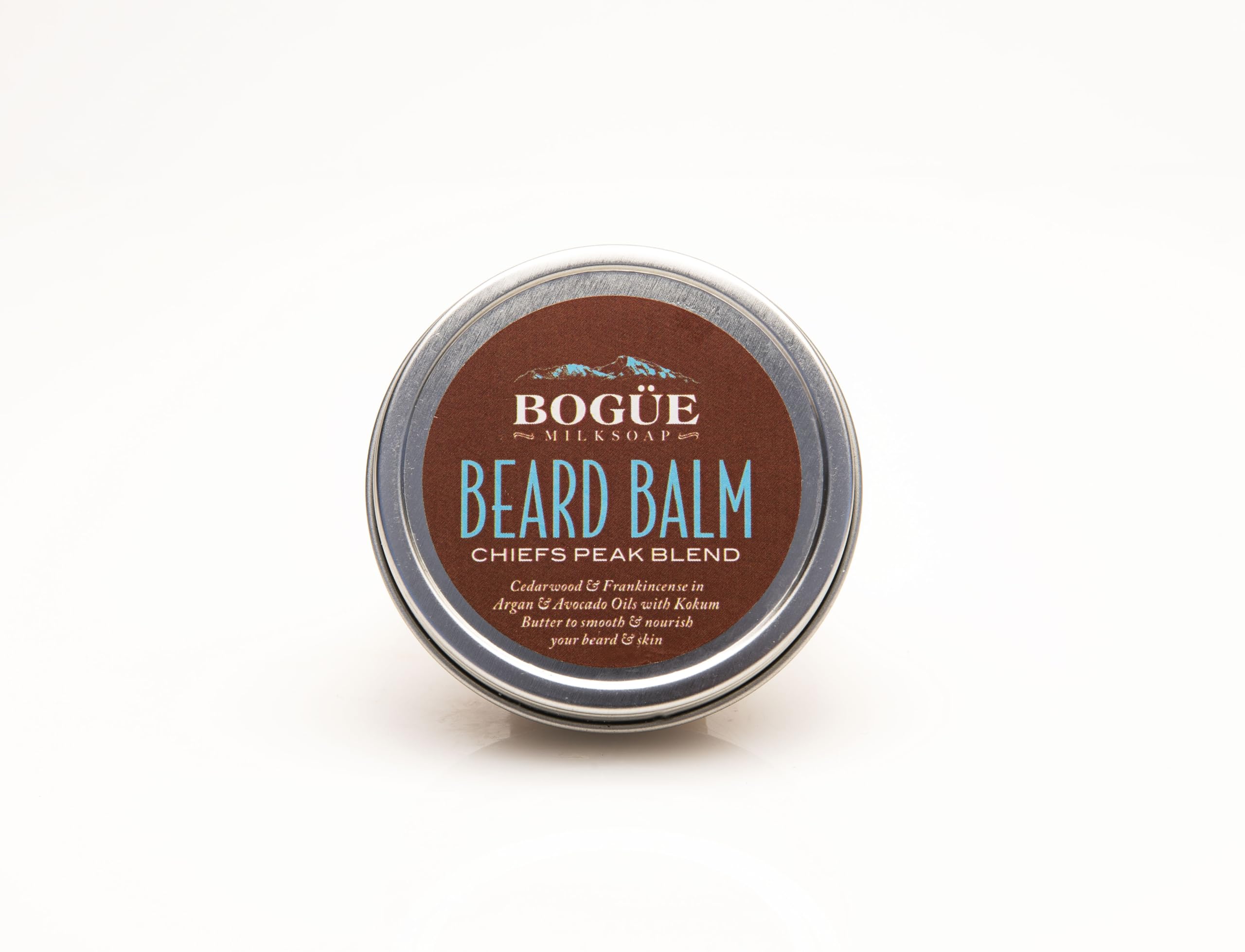 BEARD BALM BOGUE Chiefs Peak Blend Cedarwood, Frankincense, & Rosemary with Argan, Avocado, Vitamin E, Kokum Butter & Bees Wax 
