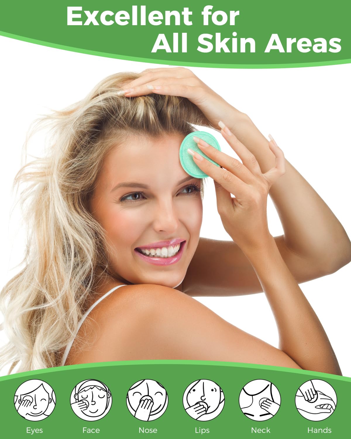 Reusable Makeup Remover Pads - 18 Packs Organic Reusable Cotton Rounds With Washable Laundry Bag For Toner Eco-Friendly Bamboo &