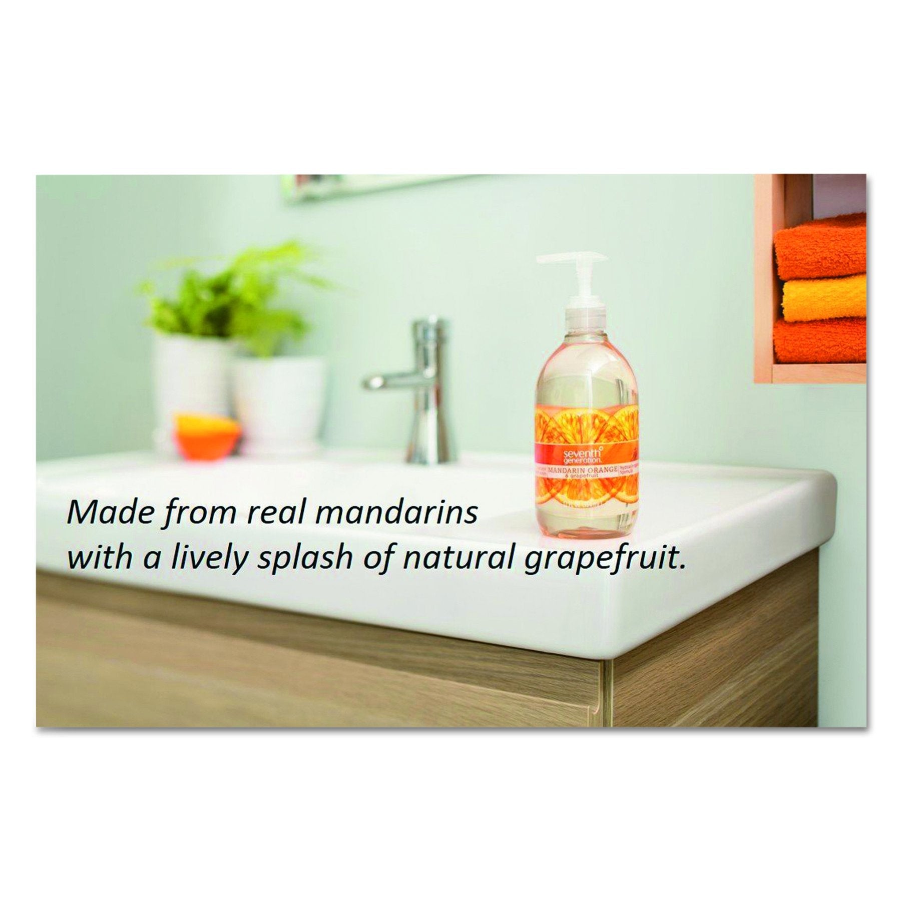 Seventh Generation Hand Wash, Mandarin Orange & Grapefruit Scent, 12Oz