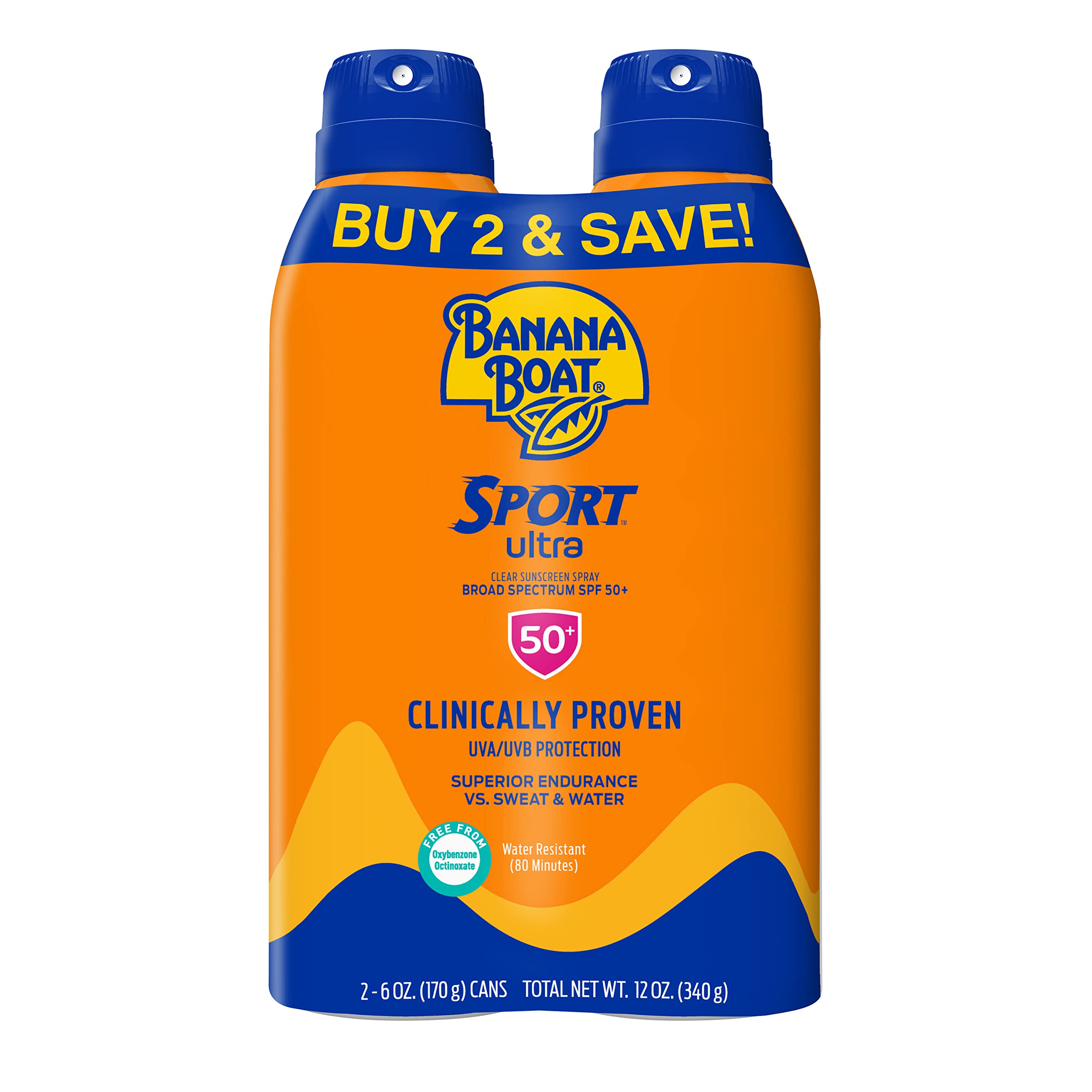 Banana Boat Sport Ultra Spf 50 Sunscreen Spray  Banana Boat, Spf 50, Spray On Sunscreen, Water Resistant Sunscreen, Oxybenzone F