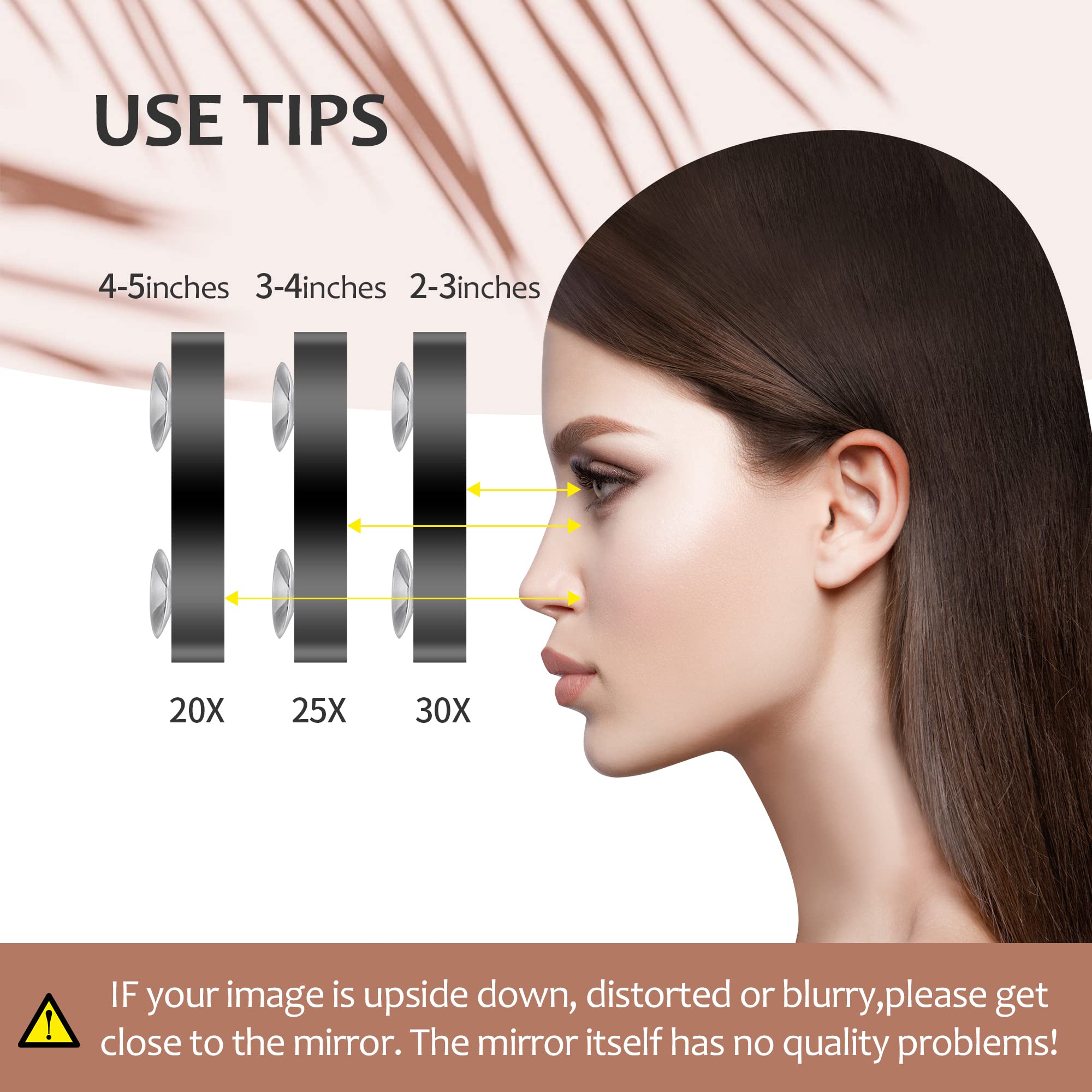 MIYADIVA 20X Magnifying Mirror, 20X Magnifying Mirror Suction Cup and Tweezers, As a Mganifying Makeup Mirror, Pocket Mirror Set