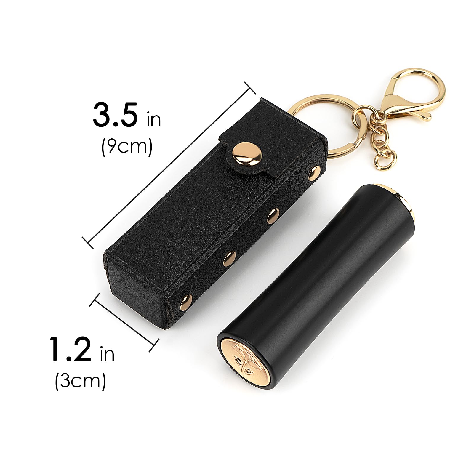 Adorila 2 Pack Lipstick Keychain Holder, Soft Leather Lipstick Case for Women, Portable Lipstick Sleeve Pouch Lip Balm Holder (B