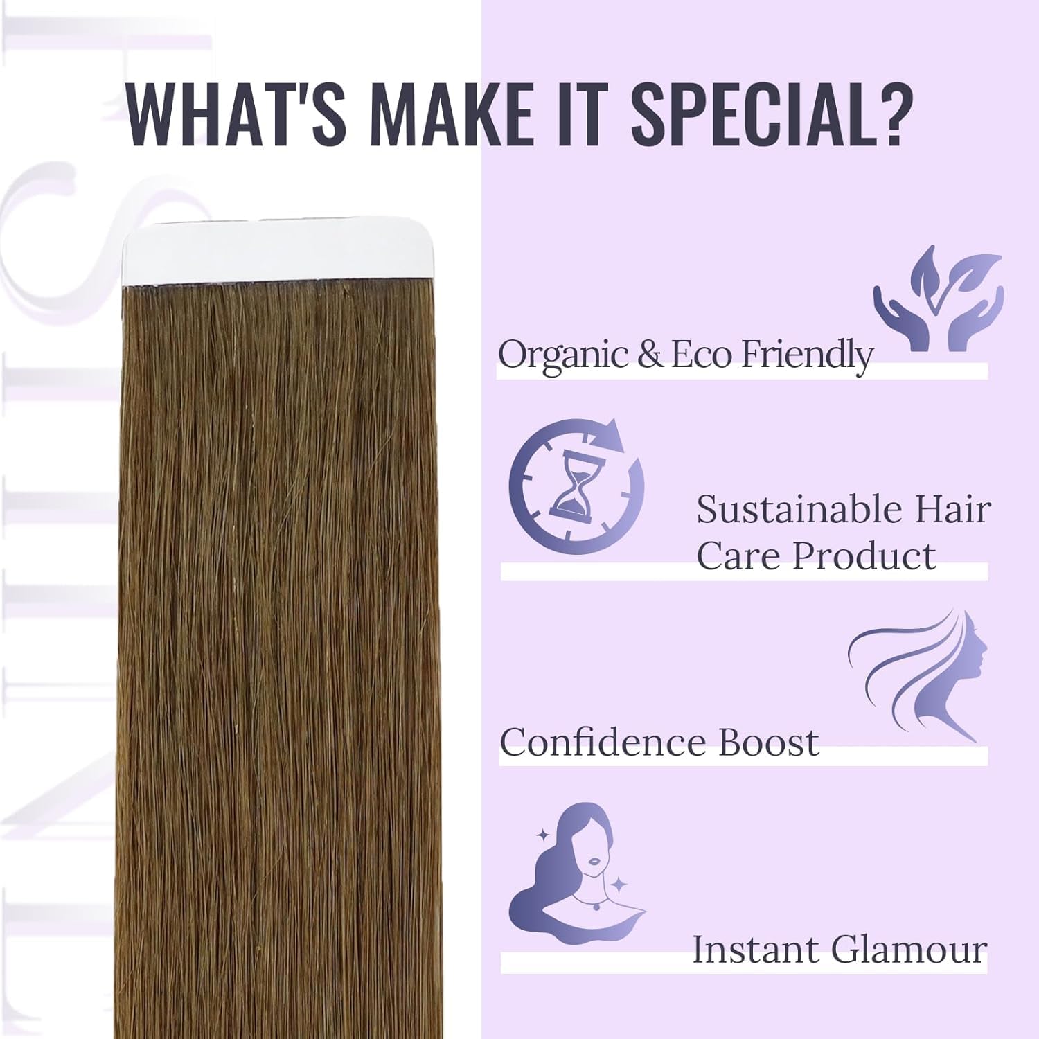 Fshine Brown Hair Extensions Tape In 20 Inch Chocolate Brown Straight Natural Hair Tape In Human Hair Extensions 20Pcs Skin Weft