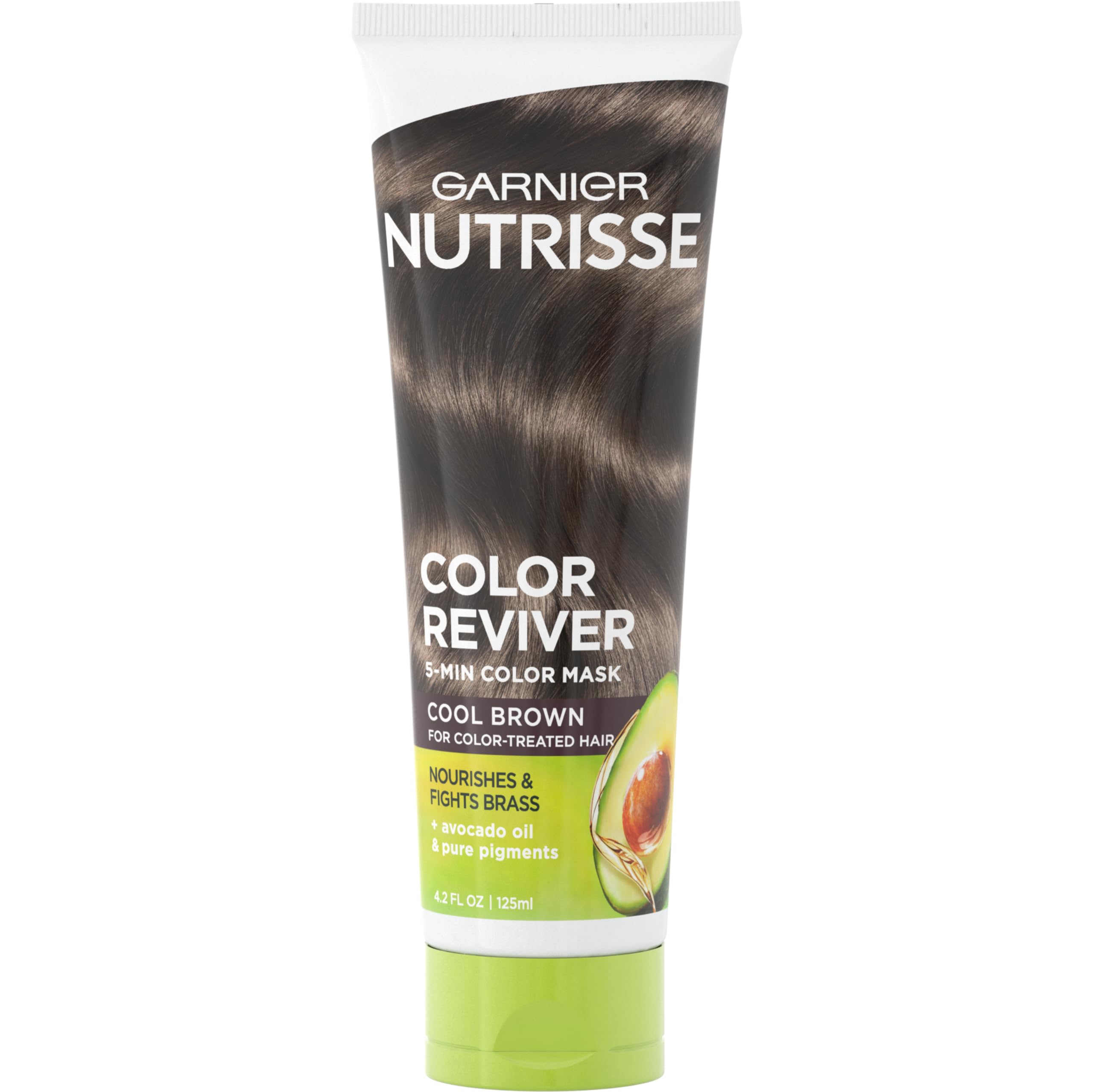 Garnier Hair Color Nutrisse Color Reviver 5 MIN Color Mask, Cool Brown for Color Treated Hair to Nourish & Fight Brass (For Brow