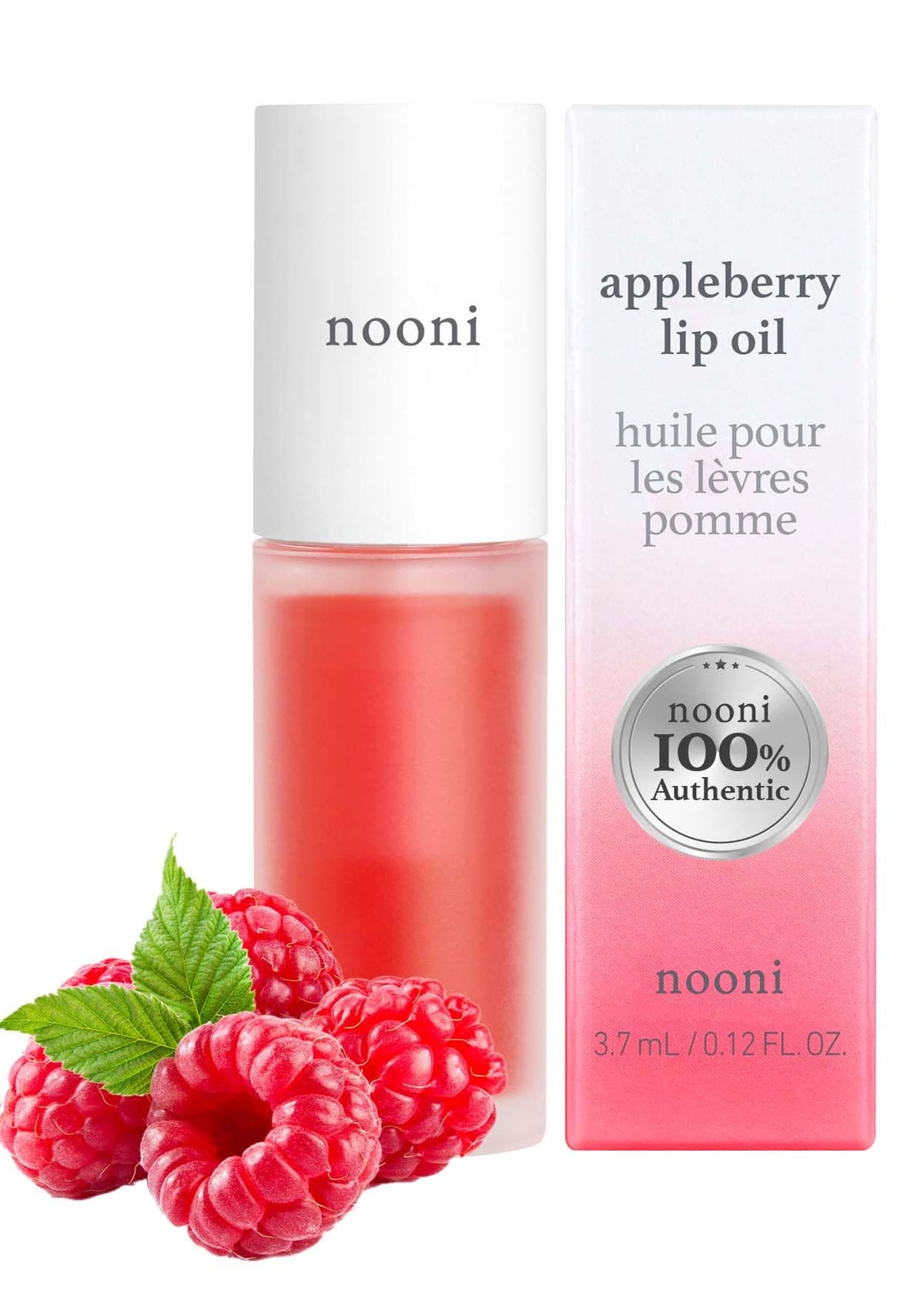 Nooni Korean Lip Oil - Appleberry | Lip Stain, Gift, Long-Lasting, Moisturizing, Plumping, Revitalizing For Dry Lips, Waterproof