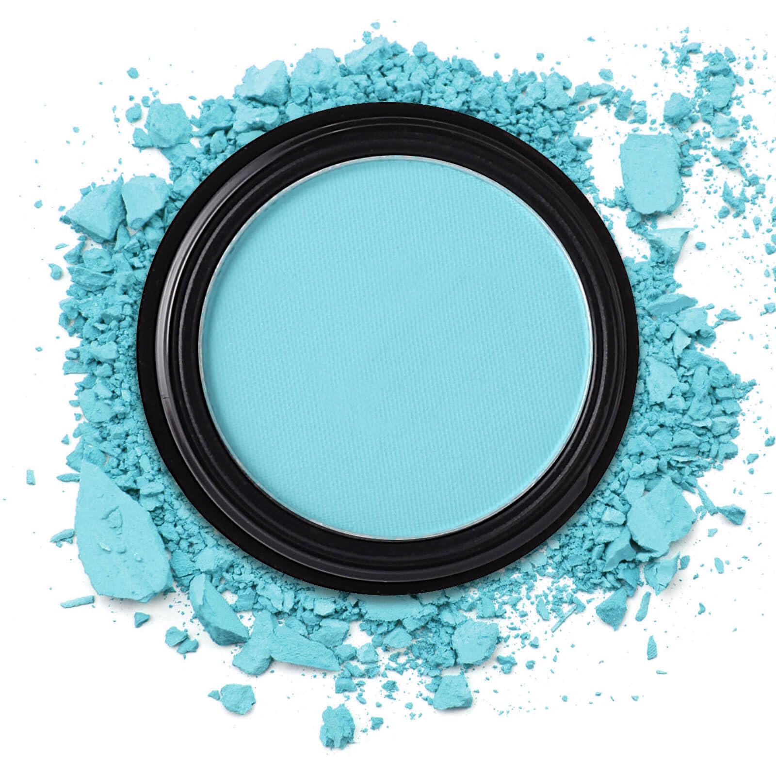 MEICOLY Light Blue Single Eyeshadow,Bold Turquoise Pressed Powder Matte Eye shadow,Turquoise Blue Shade for Halloween Smurf Corp
