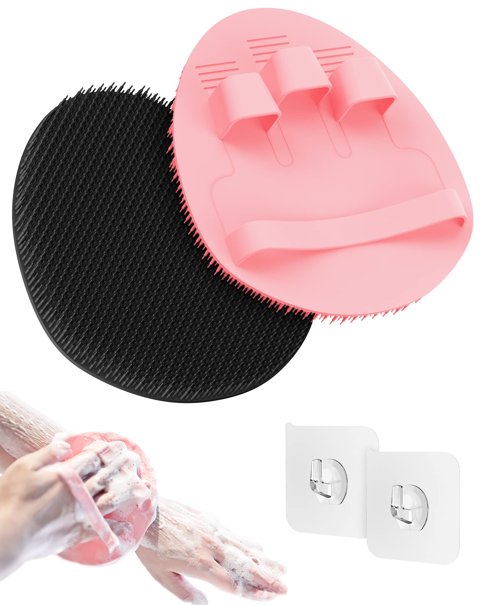 Manmihealth Soft Silicone Shower Brush, Super-Lathering And Deep-Cleaning Body & Face Scrubber, Gentle Exfoliating Bath Glove Fo