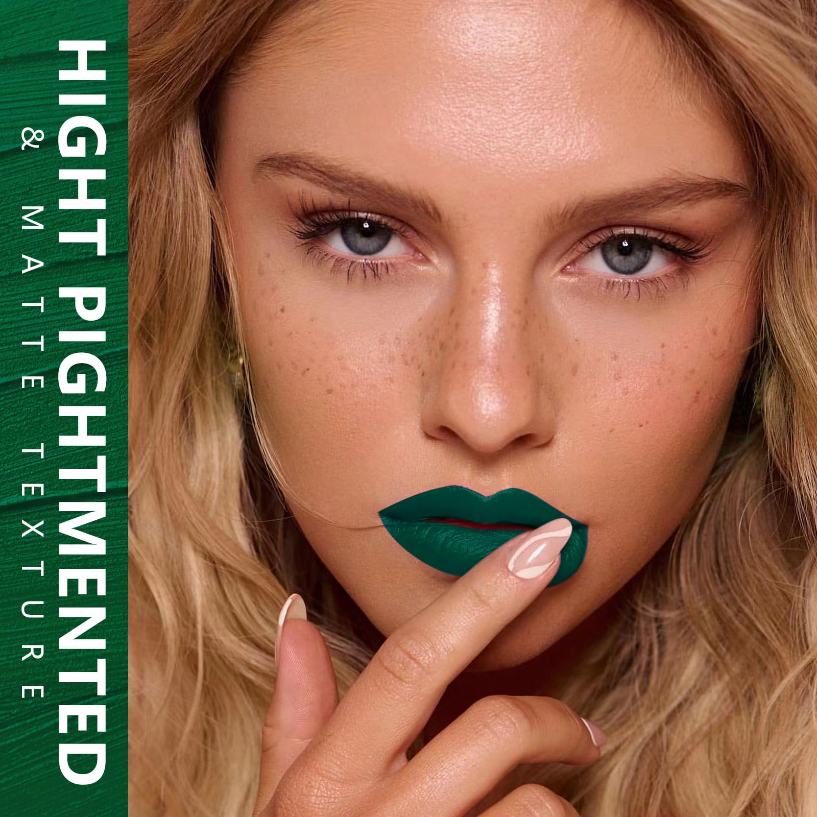 Maki Yika Green Lipstick For Women Color Stay Long Lasting Lipsticks, No Smudge Matte Liquid Lipstick Transferproof Cruelty-Free