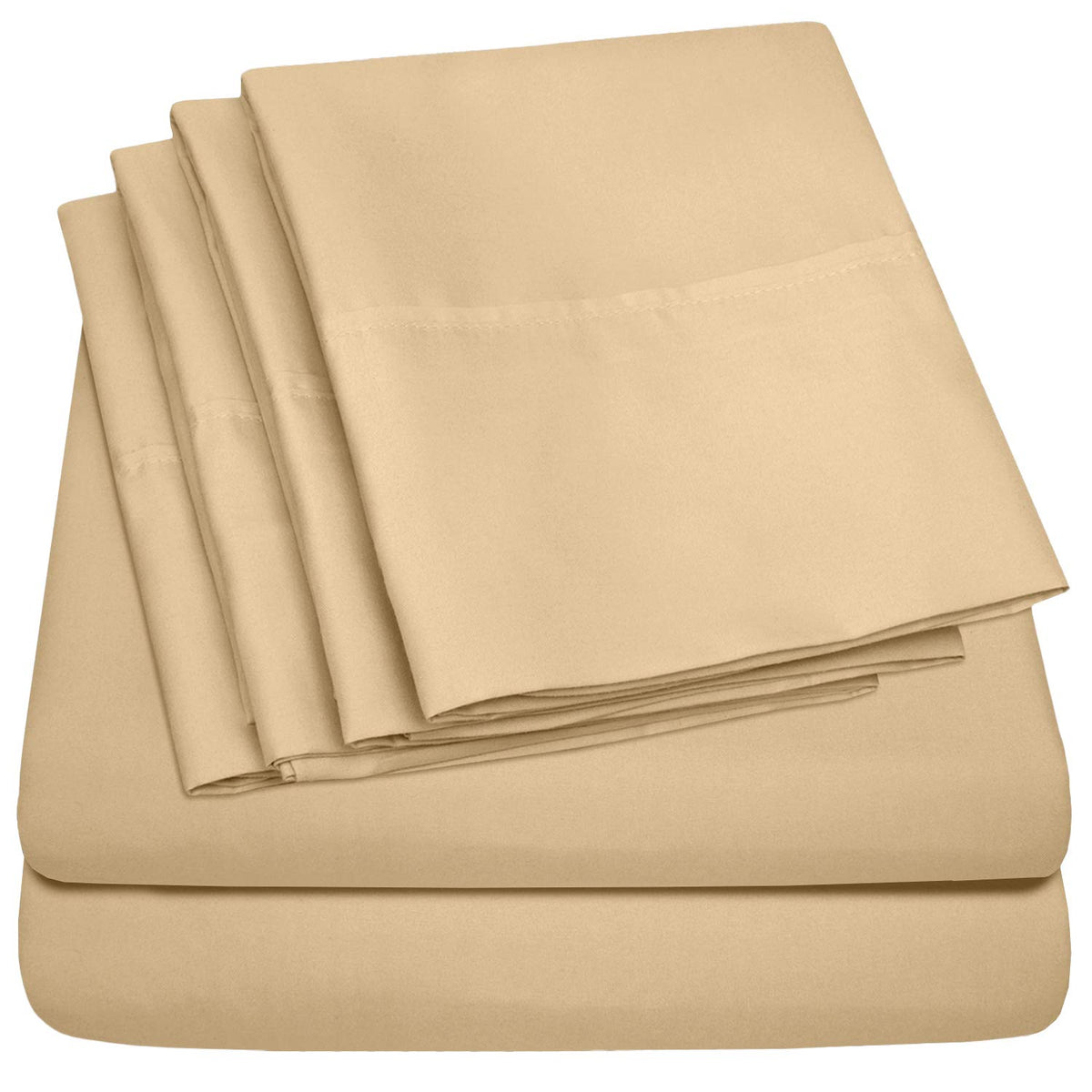 cal King Size Bed Sheets - 6 Piece 1500 Supreme collection Fine Brushed Microfiber Deep Pocket california King Sheet Set Bedding