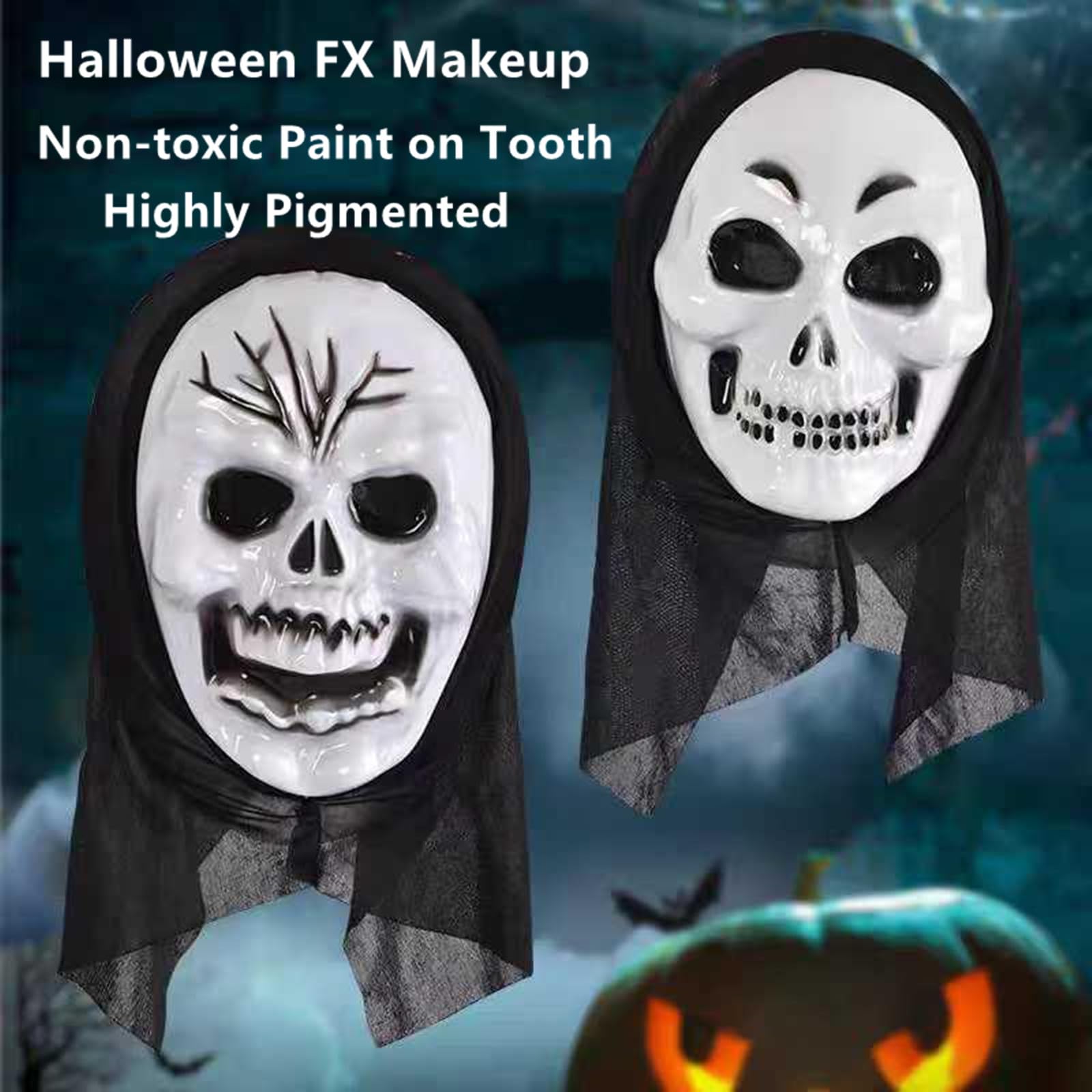 Go Ho Makeup Tooth Sfx Black Paint,Temporary Black Teeth Paint,Safe,Quick Dry&Realistic,Perfect For Cosplay,Theater,Halloween Cl