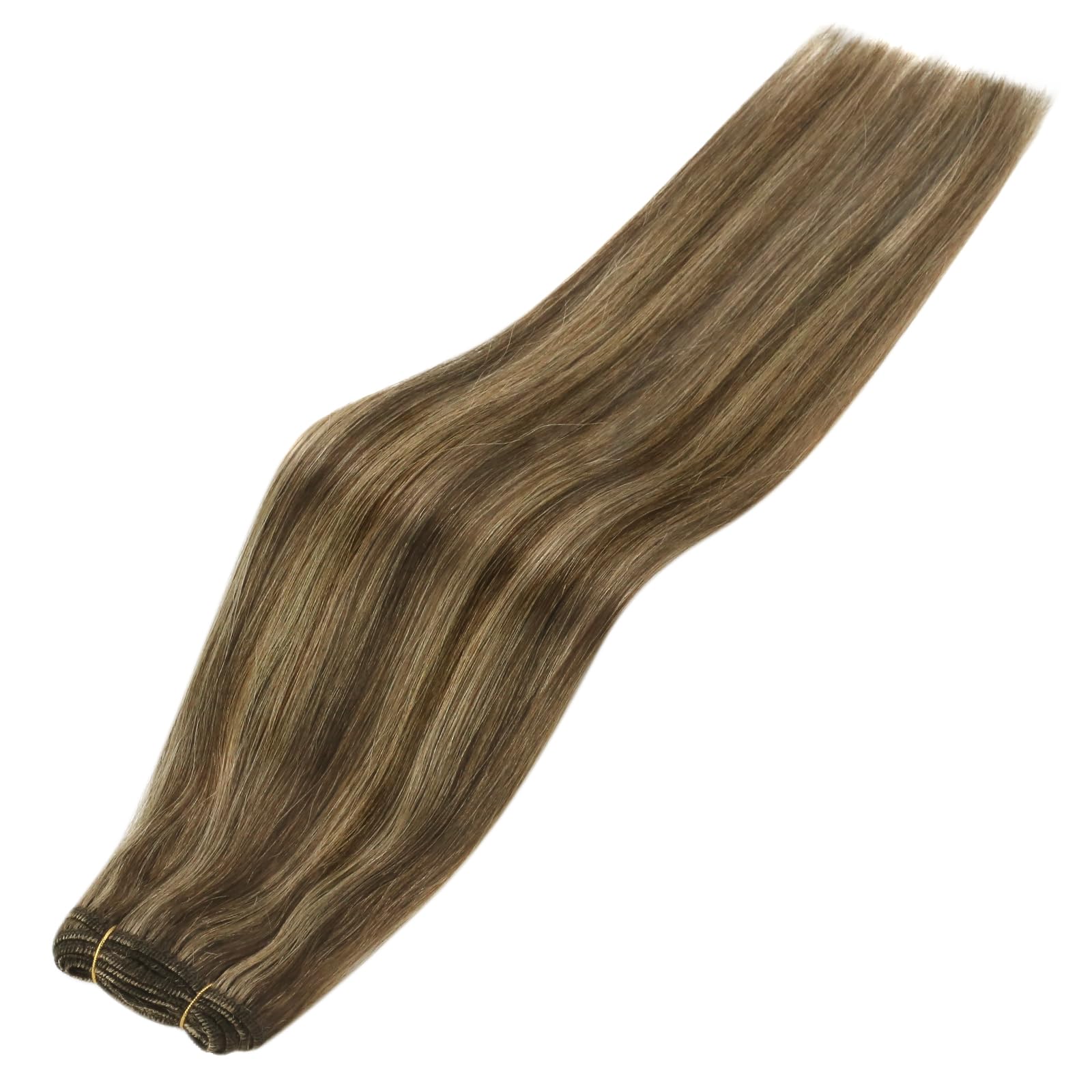 Sunny 120g Weft Hair Extensions Human Hair Brown Sew in Extensions Highlights Hair Wefts Human Hair Extensions Sew in Dark Brown