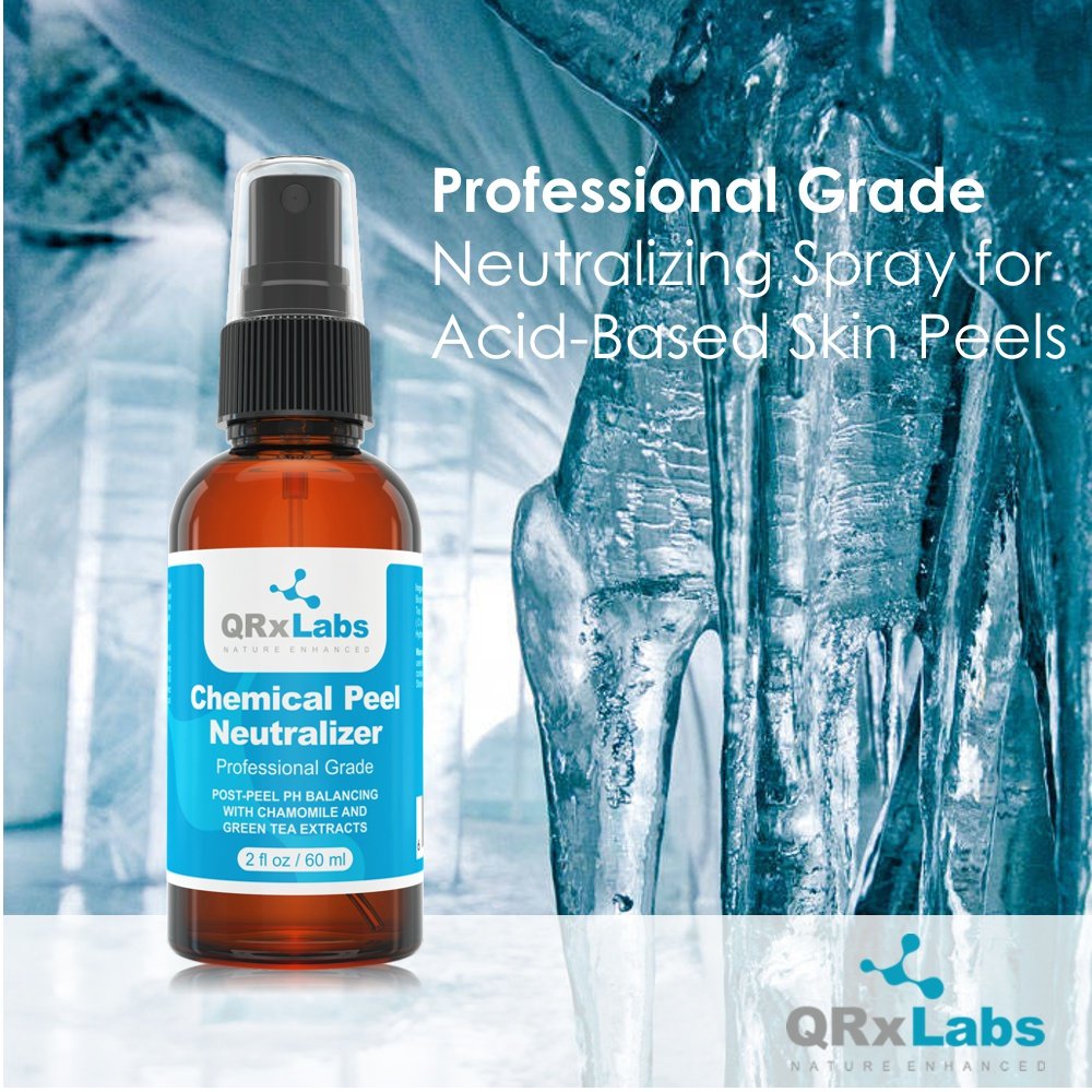 Qrxlabs Chemical Peel Neutralizer - Skin Ph Balancer For Salicylic, Lactic & Glycolic Acid - Post Peel Spray - 2 Fl Oz Face Neut