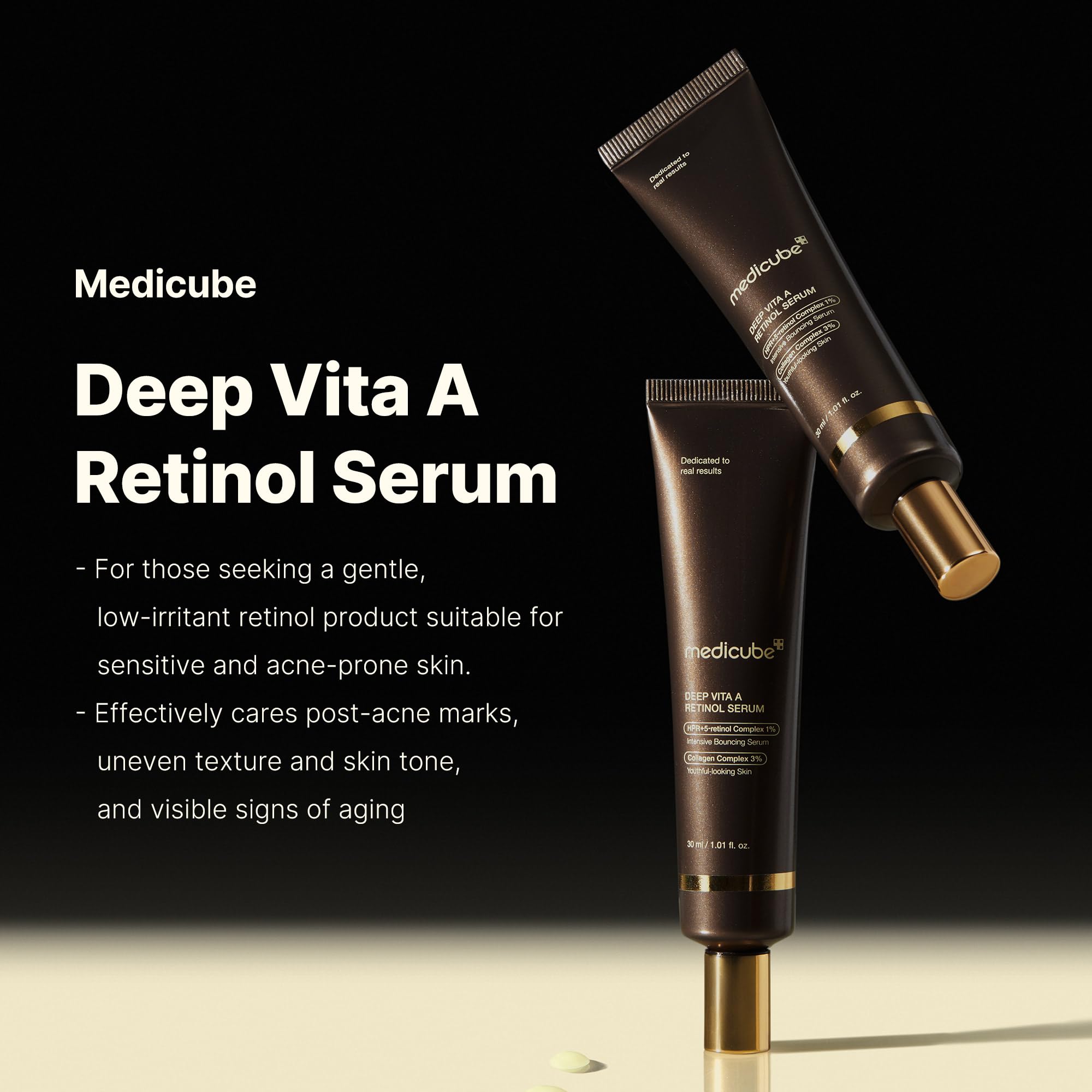 Medicube Deep Reviving Bakuchiol Retinol Facial Serum - Anti-Aging 4Th Gen Retinol & Bakuchiol - Targets Fine Lines, Uneven Skin