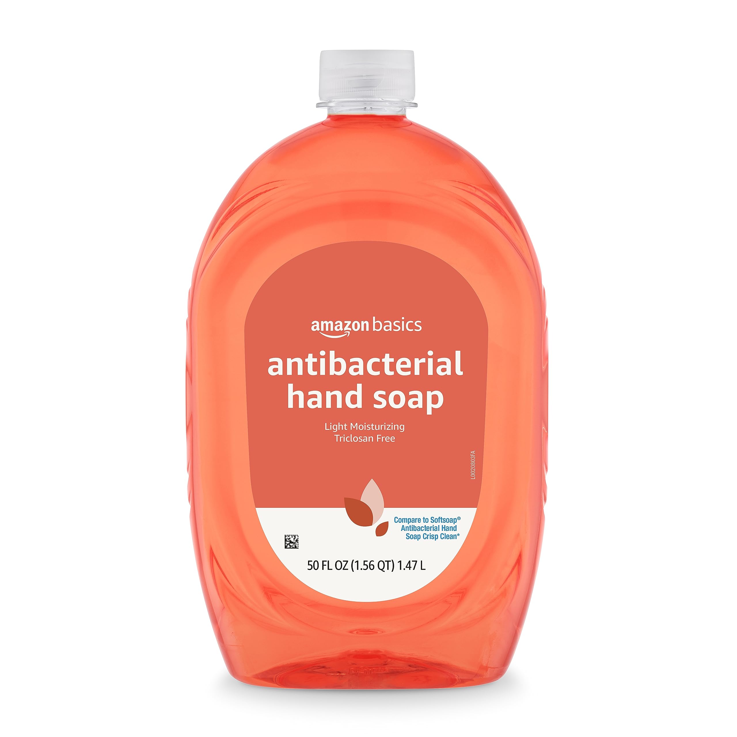 Amazon Basics Antibacterial Liquid Hand Soap Refill, Light Moisturizing, Triclosan-Free, Citrus, 50 Fl Oz (Pack Of 2) (Previousl