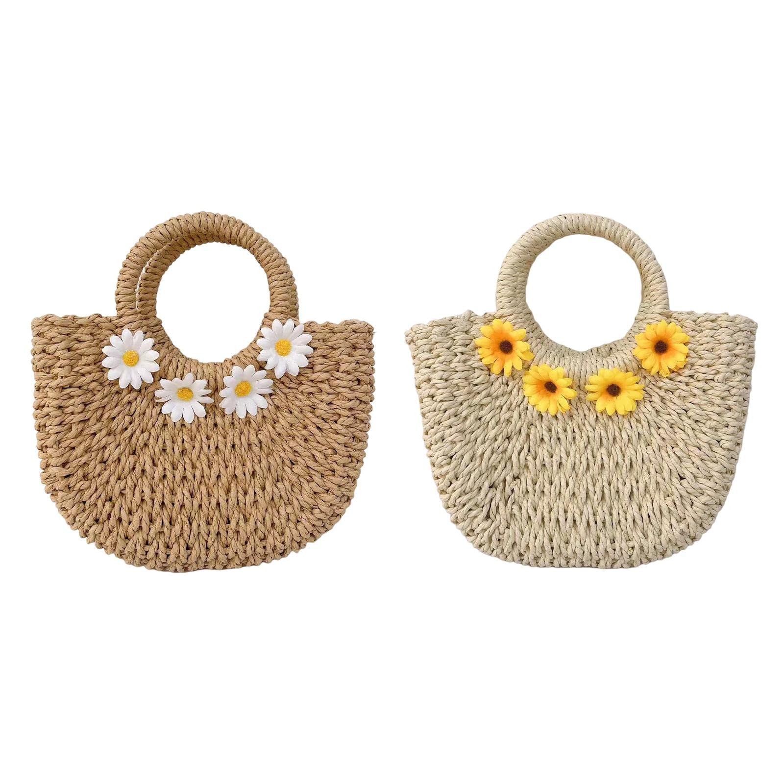 Enakshi Bohemian Woven Handbag Detachable Shoulder Strap Summer Beach Tote Bag Beige |Clothing, Shoes & Accessories | Womens Han