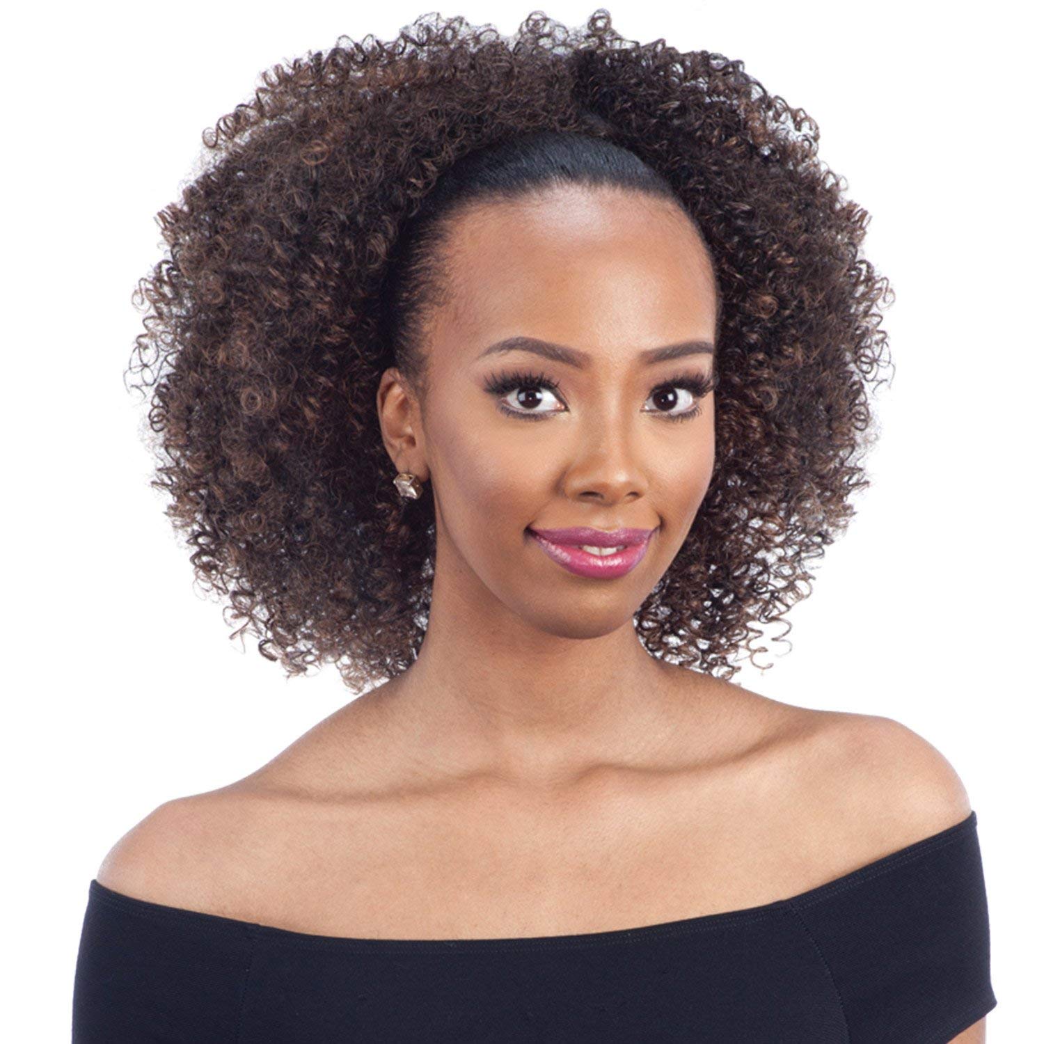 FreeTress Equal Synthetic Hair Drawstring Ponytail Bohemian Fro (T1BGREY)