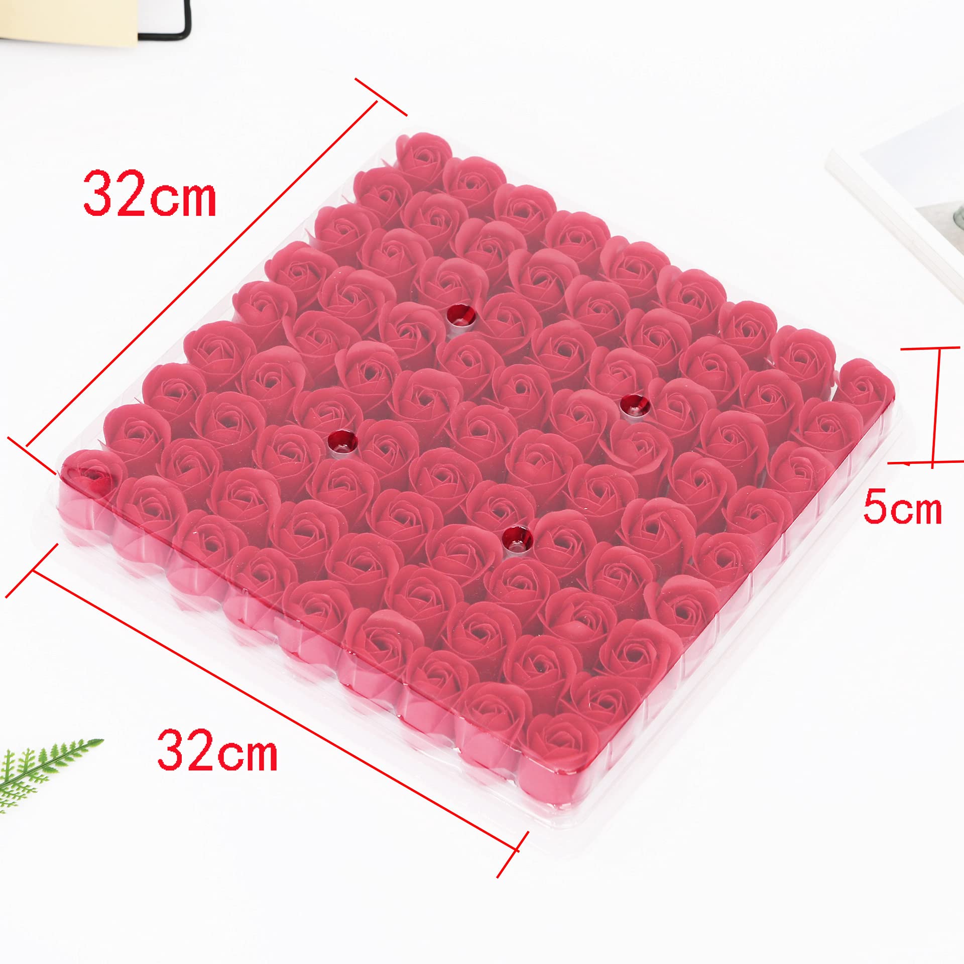 Marsrut 81Pcs Bath Soap Rose Flower,Scented Soap Rose Petals Body Soap For Valentine'S Day, Wedding, Anniversary, Birthday, For