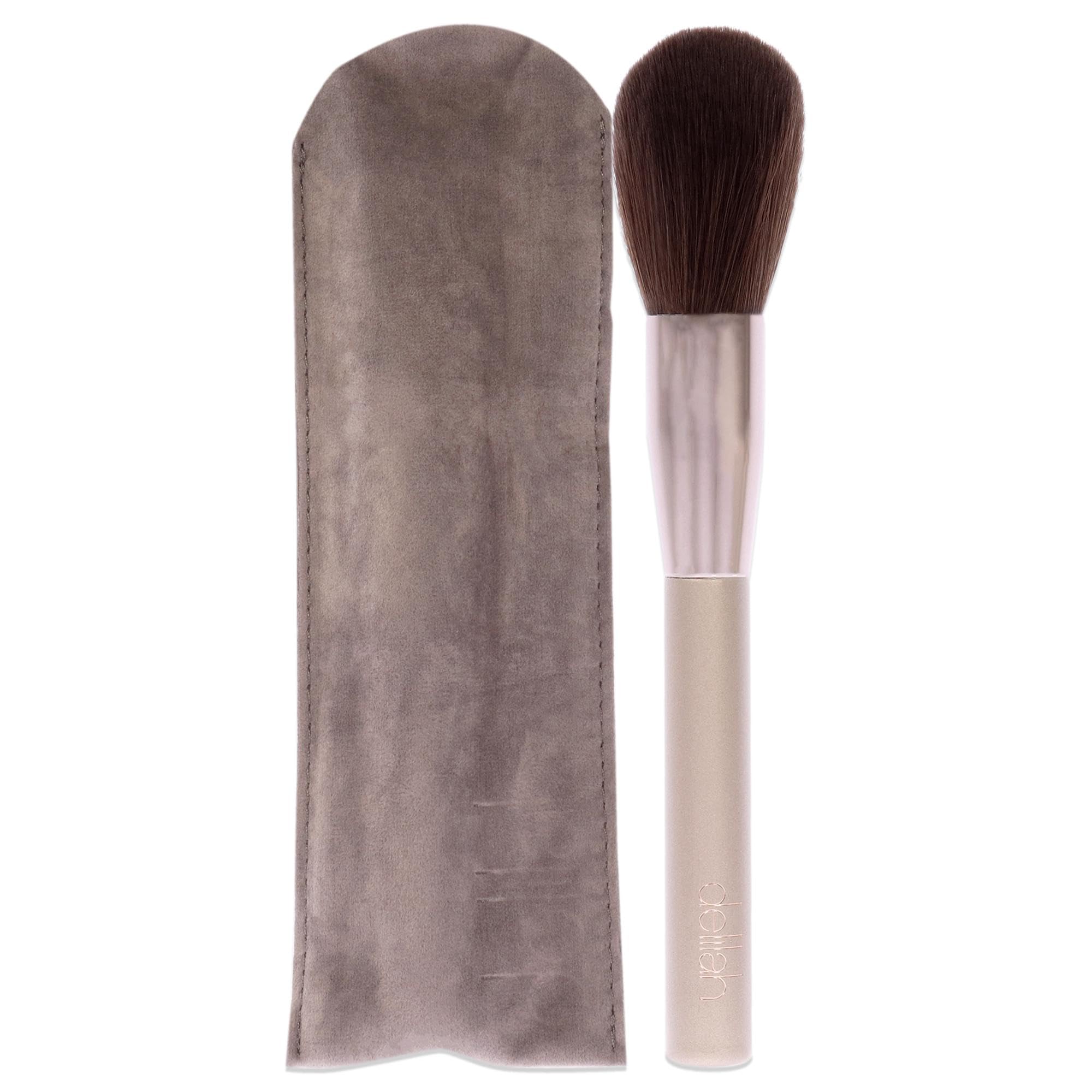Delilah - Blusher/Highlighter Complexion Tapered Makeup Brush - Wooden Handle - Long Synthetic Fibres - Cheek Blush, Translucent