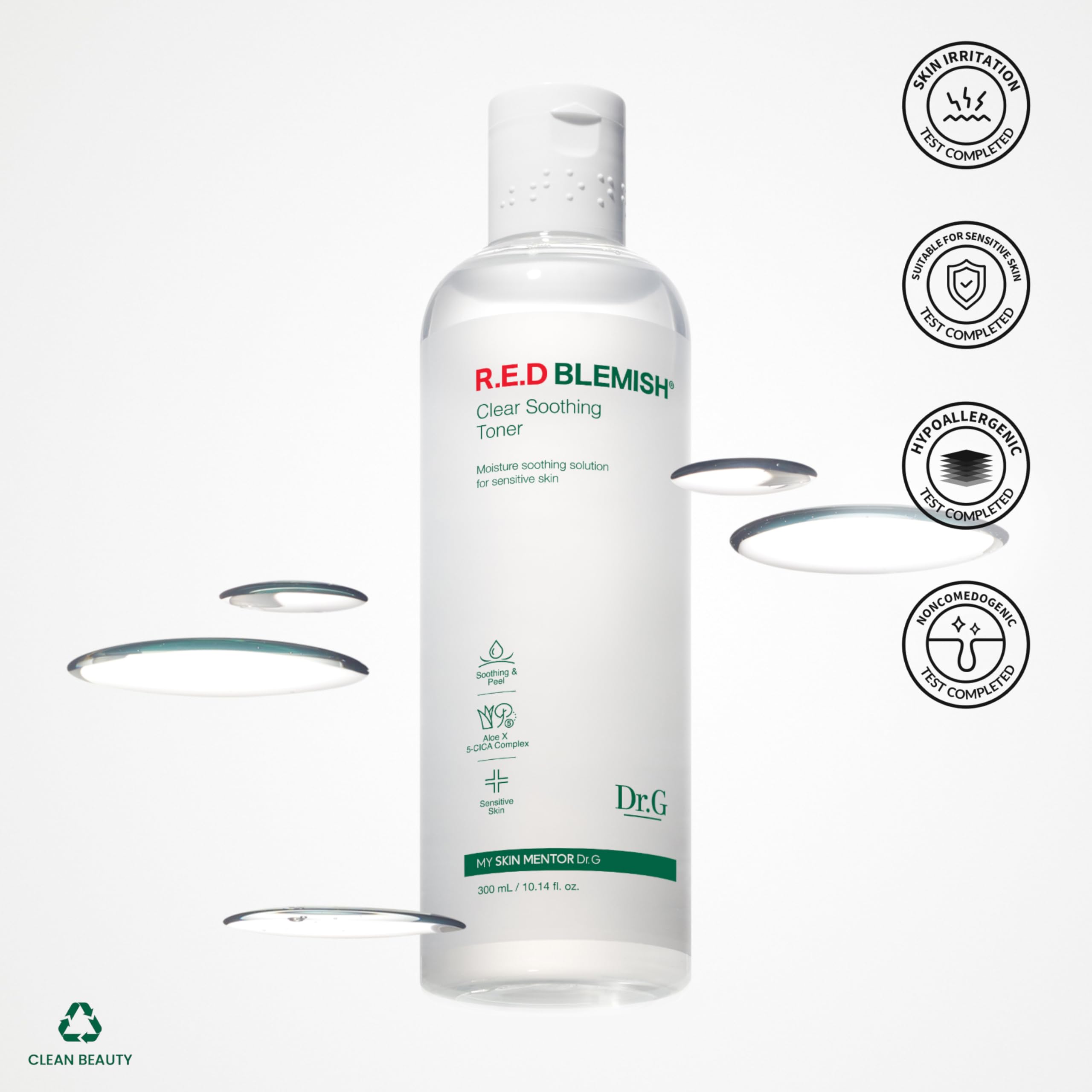 Dr.G RED Blemish Clear Soothing Korean Toner, 300ml - Korean Skin Care Toner, Toner Korean Skin Care, Toner Korean, Korean Toner