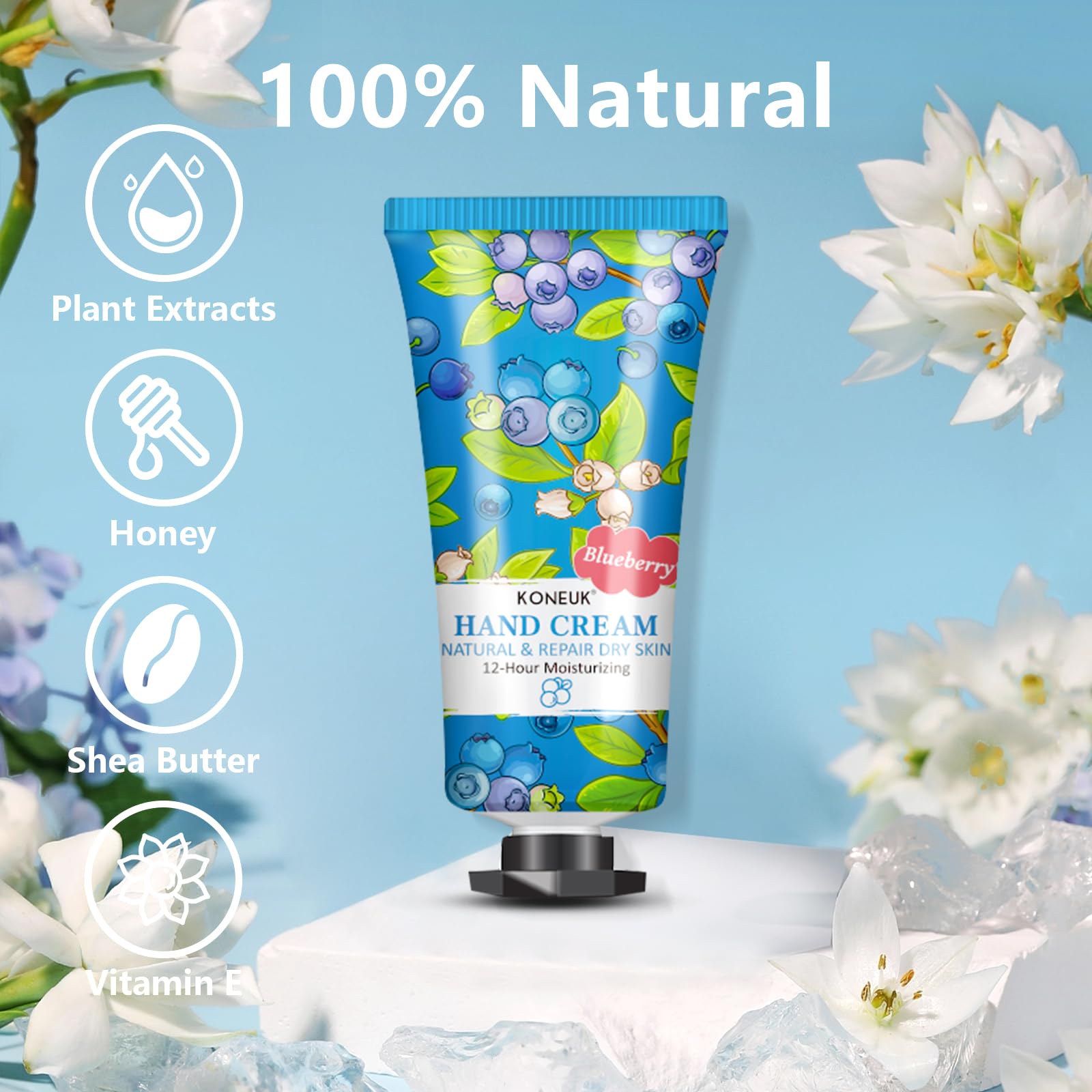 KONEUK 16 Pack Hand Cream Gifts Set, Valentines Day Gifts for Her, Bulk Hand Lotion Travel Size for Dry Cracked Hands, Mini Hand