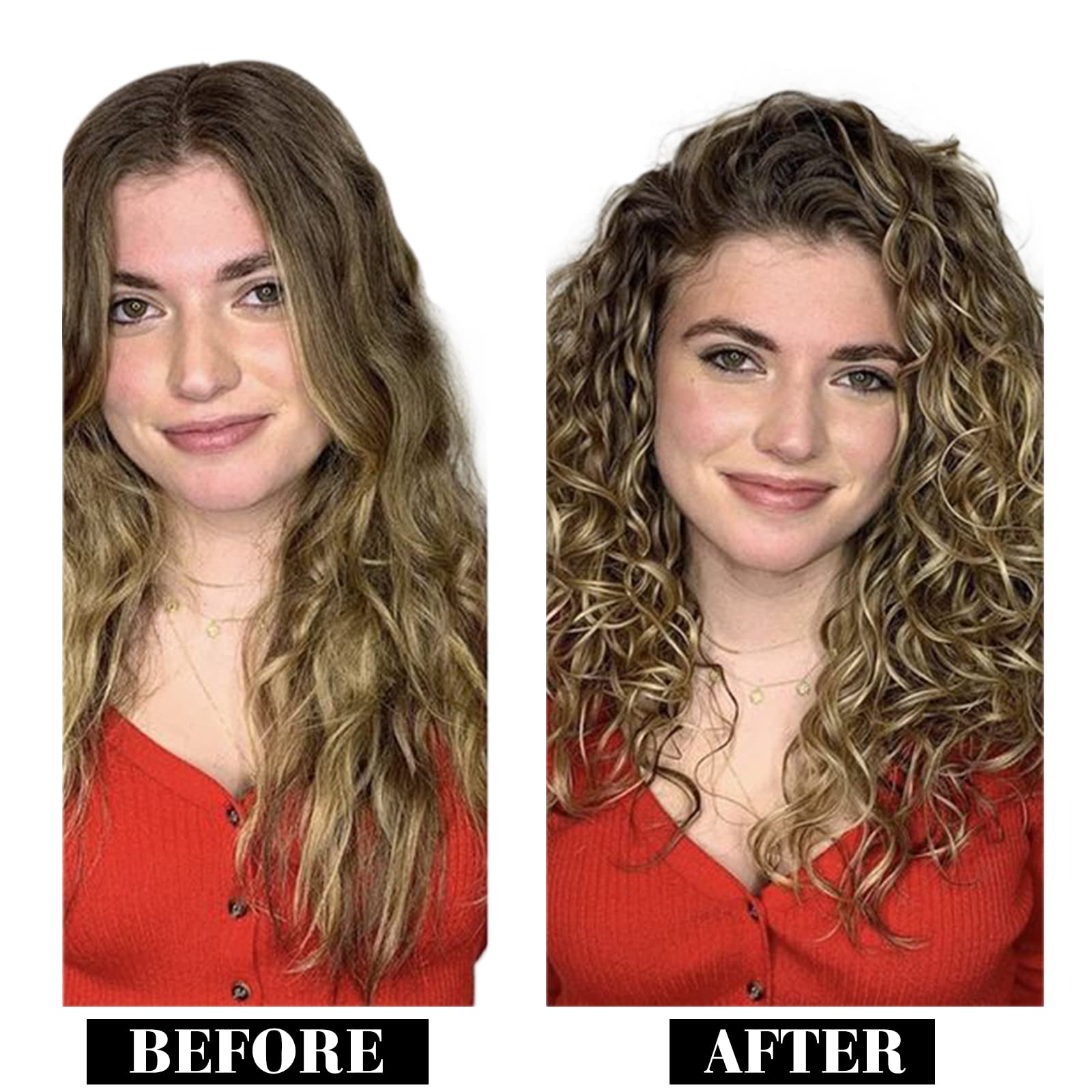 Hetto Curly Extensions Clip in Human Hair Brown Highlight Blonde 4/27 Clip in Hair Extensions Human Hair Natural Curly Human Hai