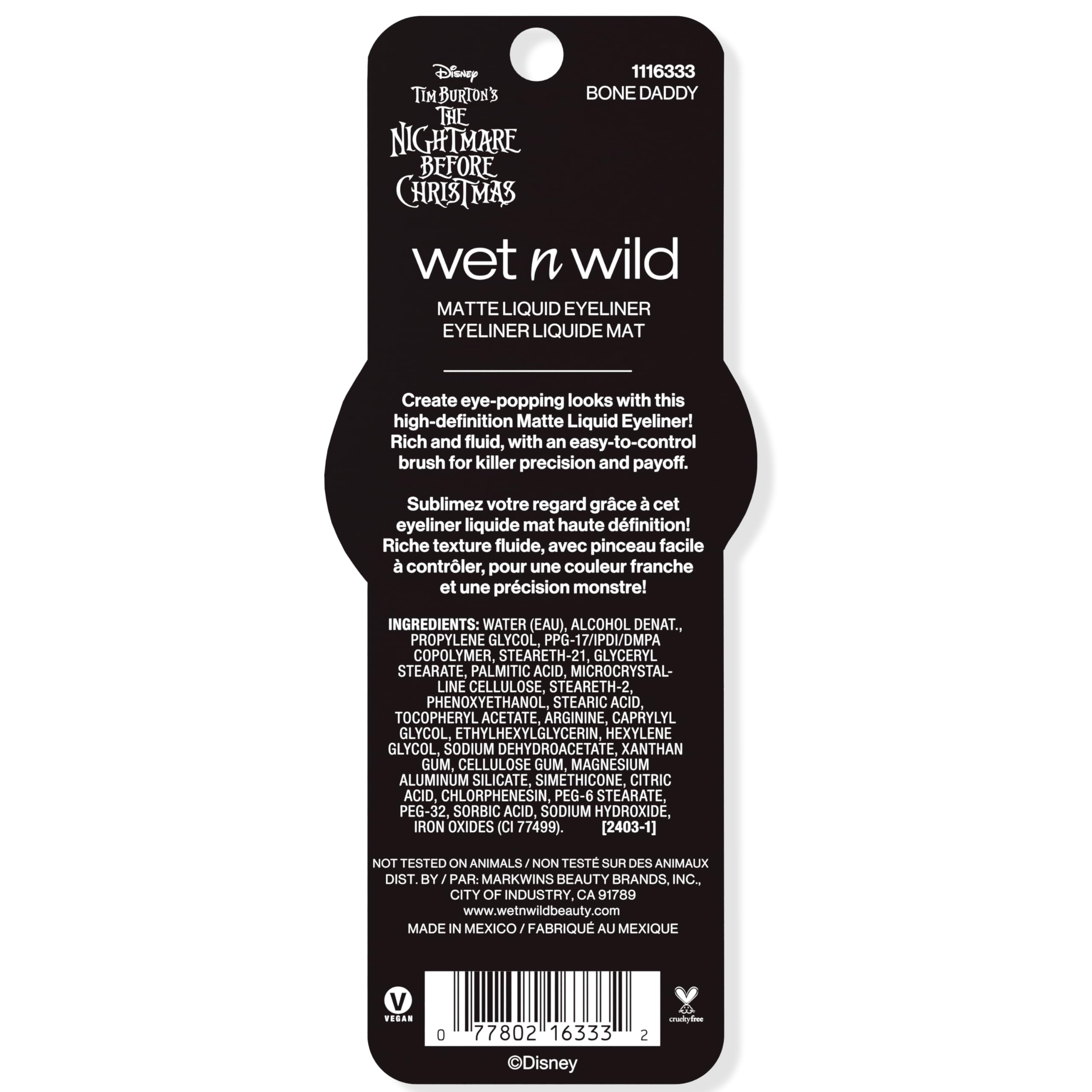 Wet N Wild Nightmare Before Christmas Matte Liquid Eyeliner-Bone Daddy