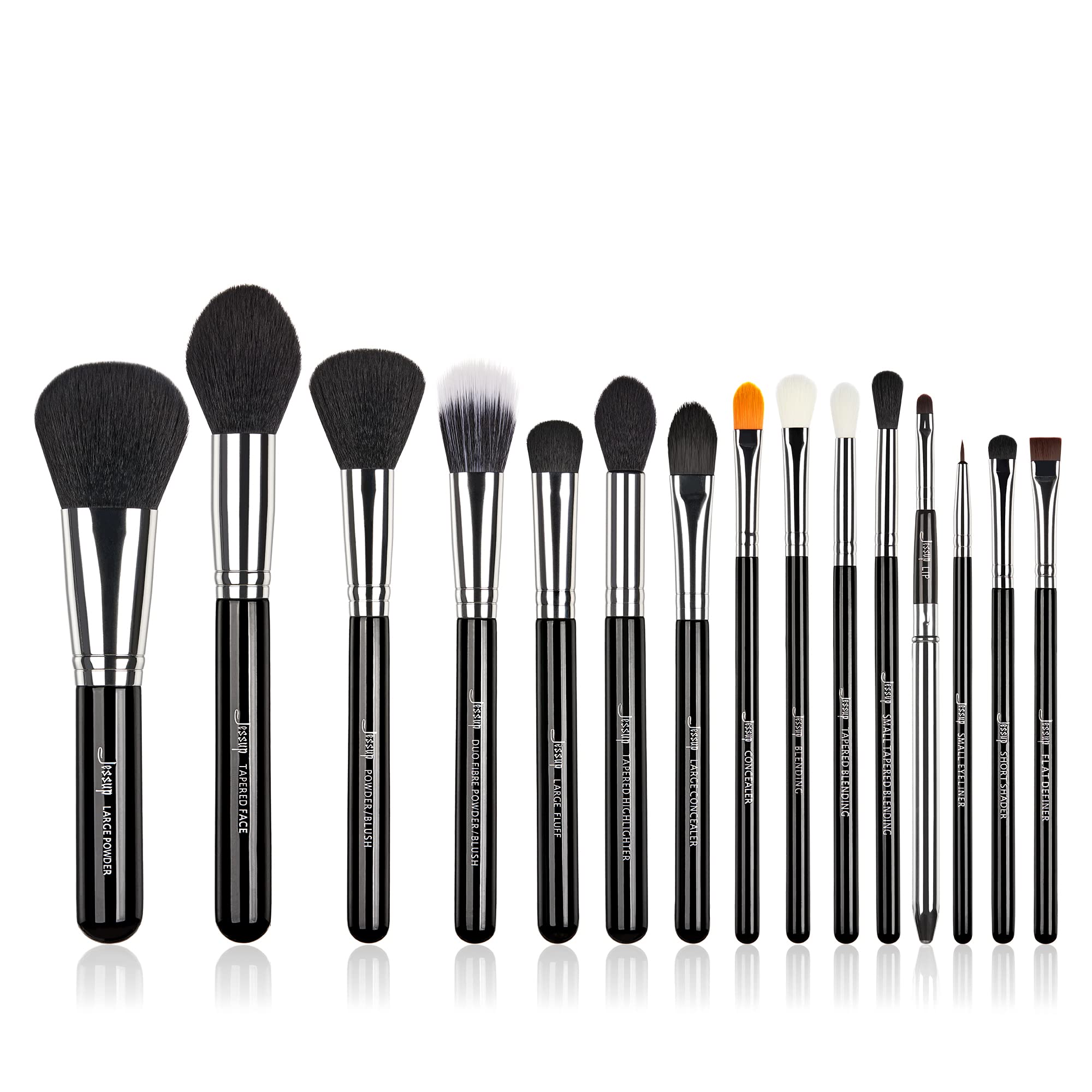 Jessup Makeup Brushes 15 Pcs Makeup Brush Set Beauty Cosmetics Make Up Powder Concealer Eyeshadow Eyeliner Blending Lip Brush To