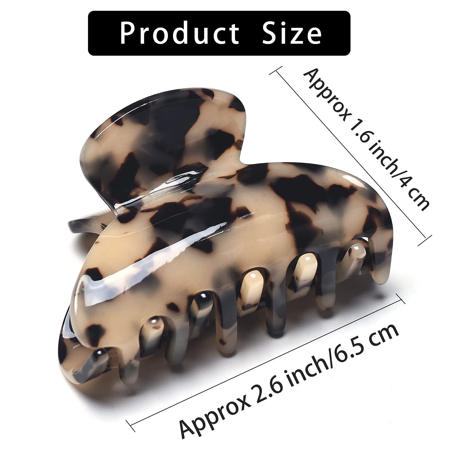 Medium Claw Hair Clips For Women Girls Tortoise Hair Jaw Clips Celluloid Hair Claw Clamps Leopard Print Hair Clasp 3 Pack Mother