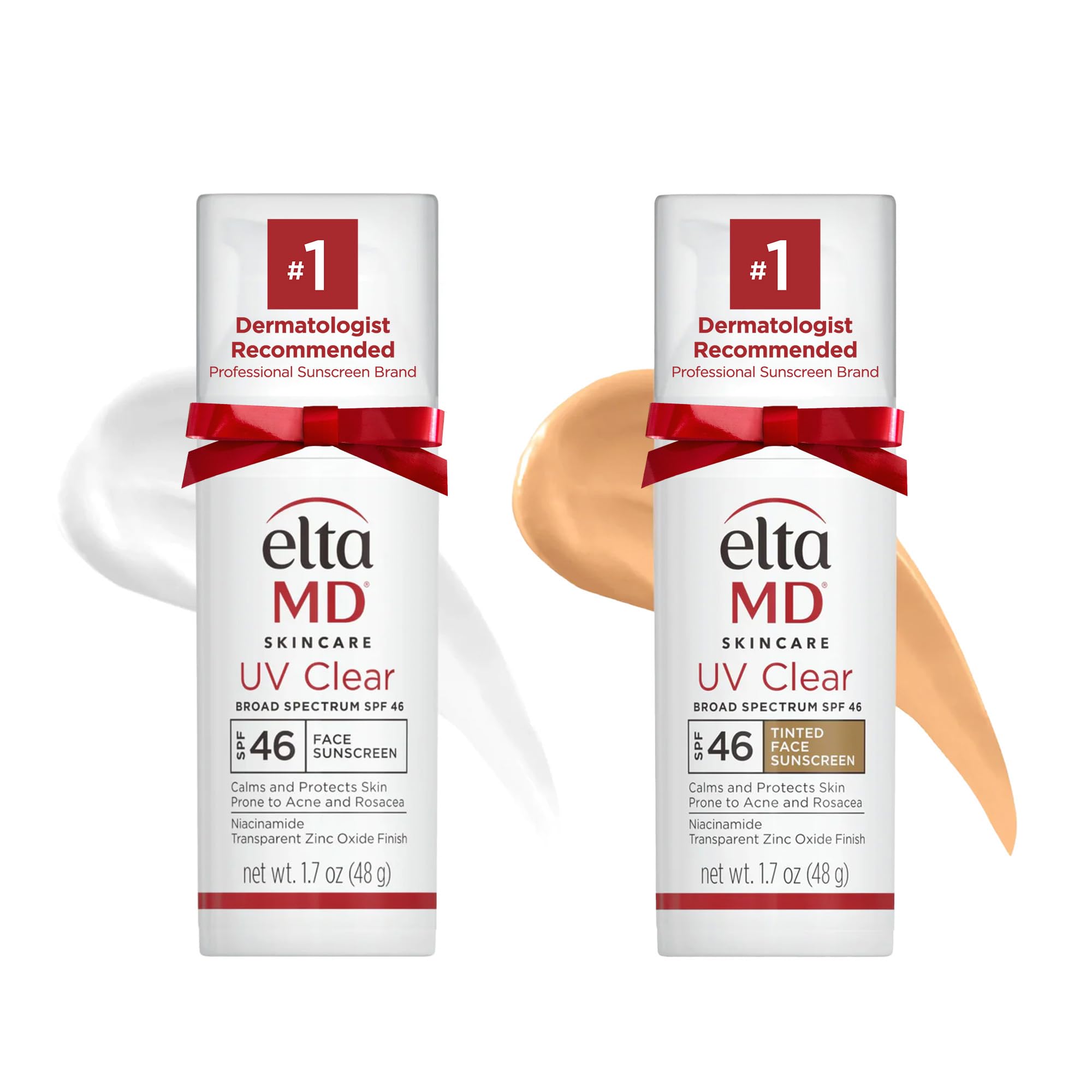 Eltamd Uv Clear, Uv Clear Tinted Duo Kit, Face Sunscreen Spf, Tinted And Untinted Broad Spectrum Protection For Sensitive Skin